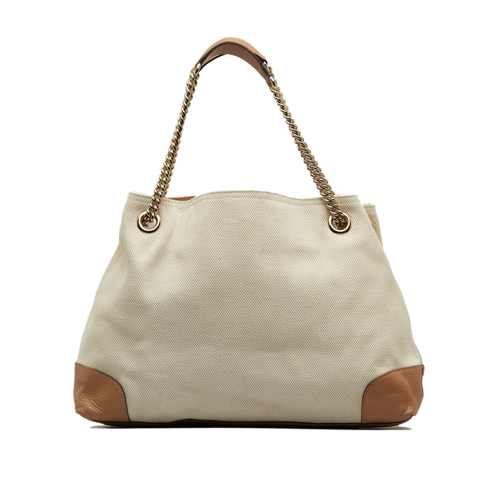 Gucci Soho SHG-MTThDG Canvas Brown Medium Chain Tote Bag