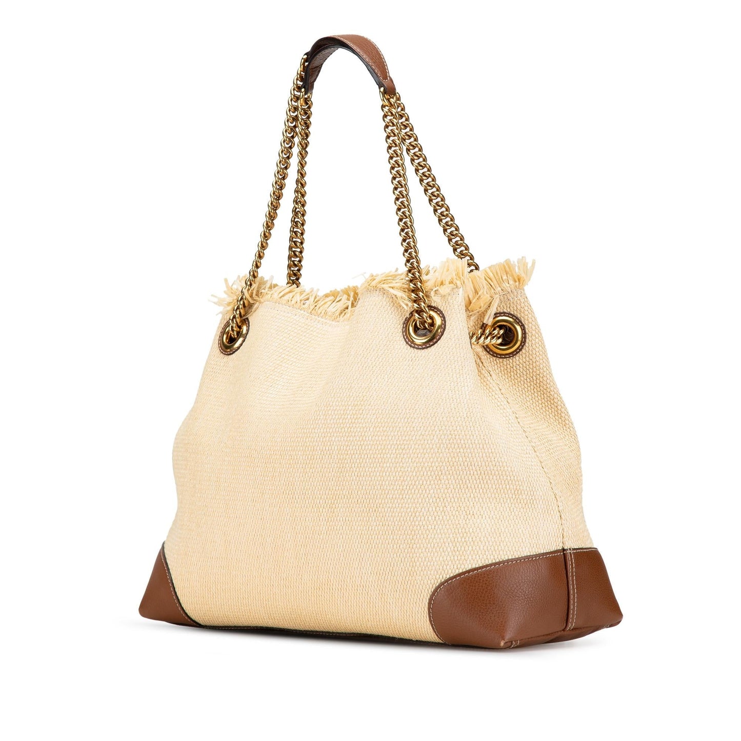 Gucci Soho SHG-jgKA4a Canvas White Medium Chain Tote Bag