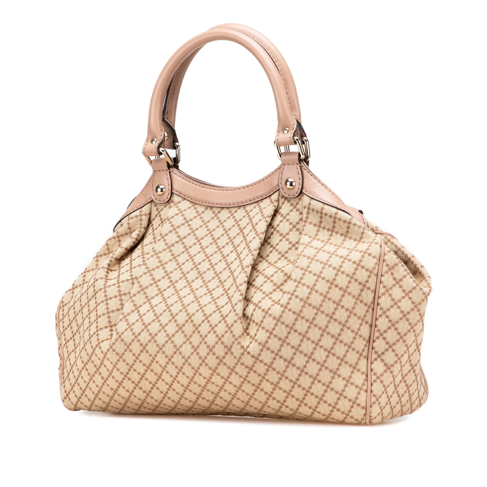 Gucci Diamante Sukey Canvas Calf Brown Medium Tote Bag Tote 5