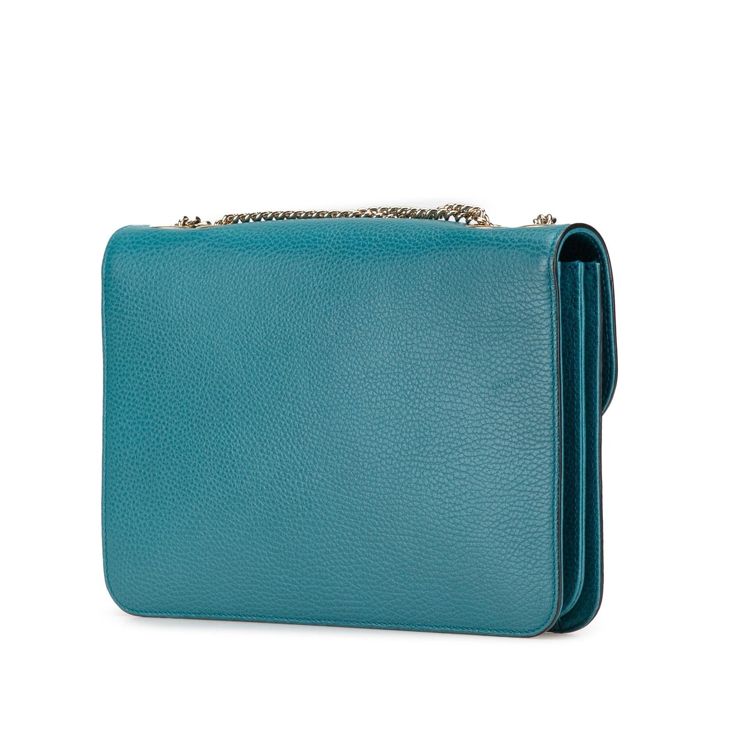 Gucci Dollar Interlocking G Calf Calfskin Blue Medium Crossbody Bag