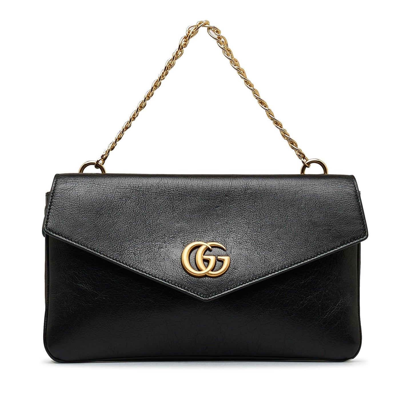 Gucci Double Thiara SHG-F7z4gZ Calf Black Green Medium Satchel Bag