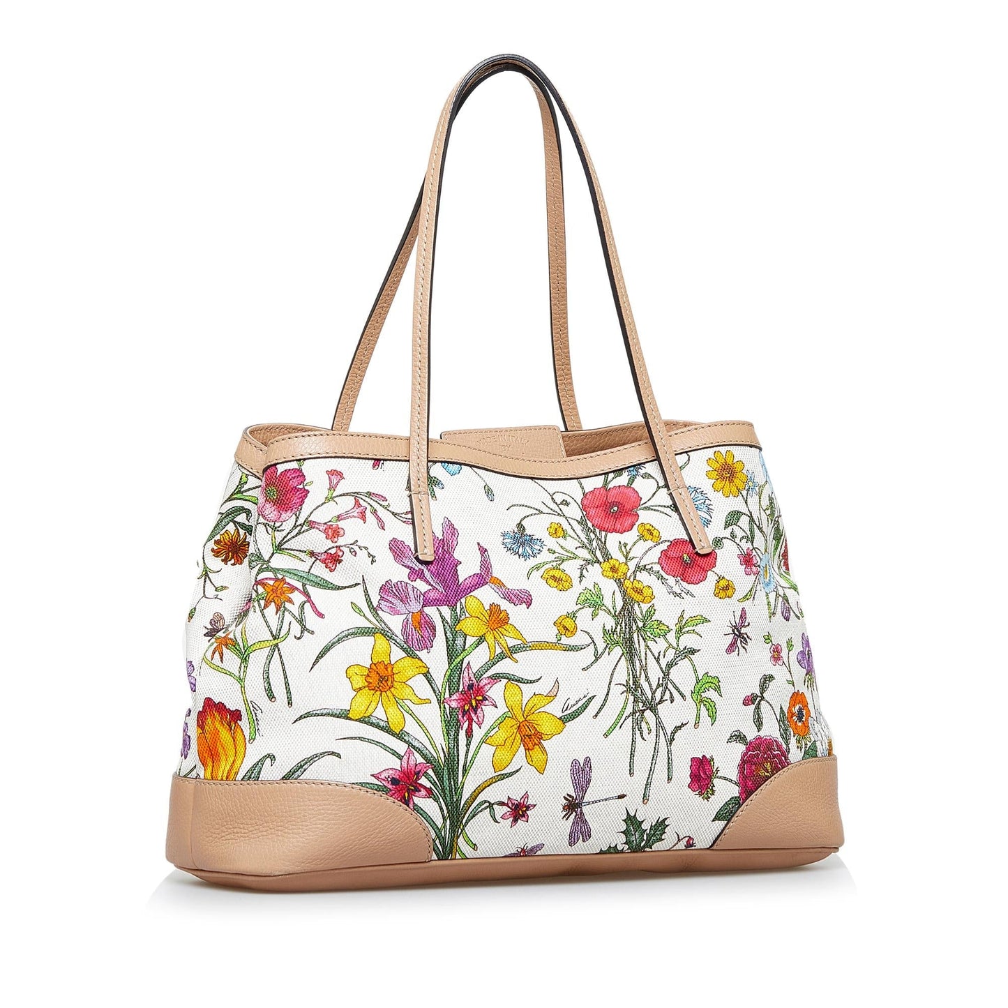 Gucci Flora SHG-K2LhJ2 Canvas White Medium Tote Bag