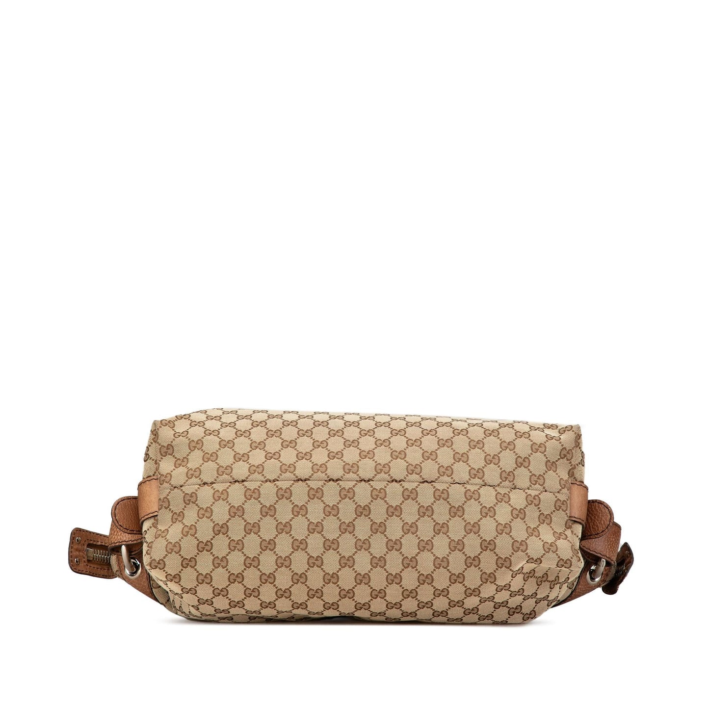 Gucci GG Bamboo Bar Canvas Calf Brown Medium Tote Bag