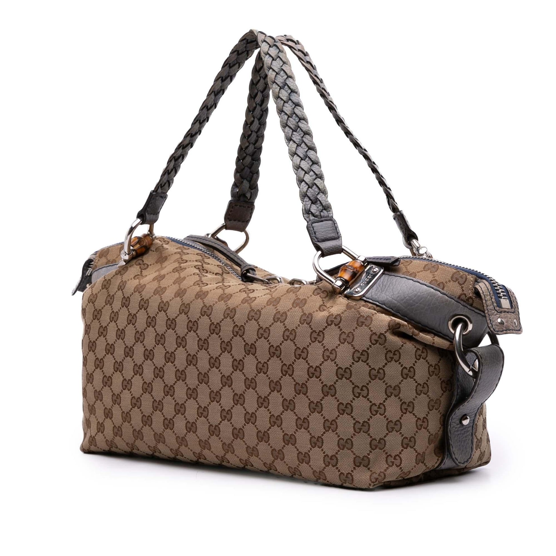 Gucci GG Bamboo Bar Canvas Medium Tote Bag Tote 2