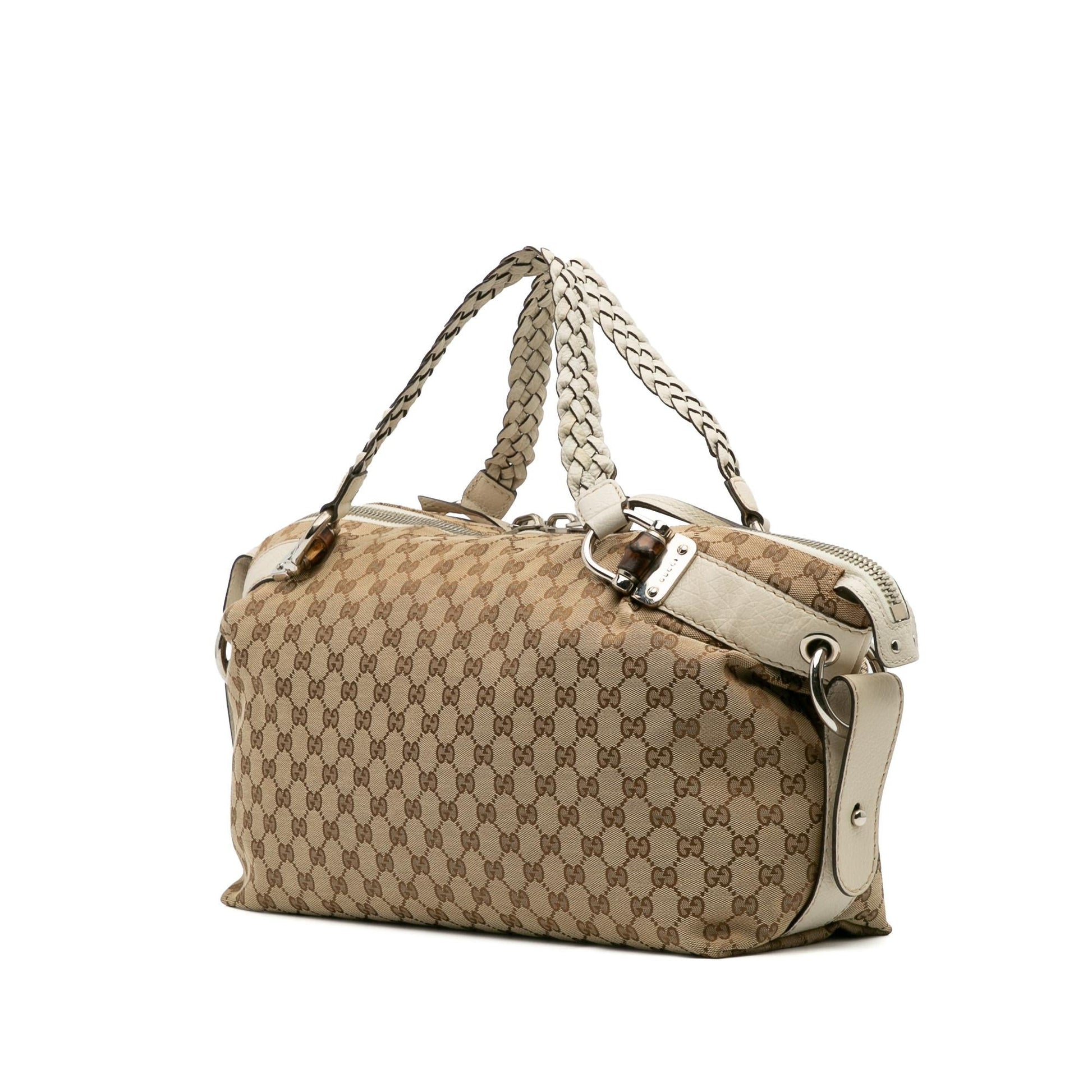 Gucci GG Bamboo Bar Canvas Medium Tote Bag Tote 4