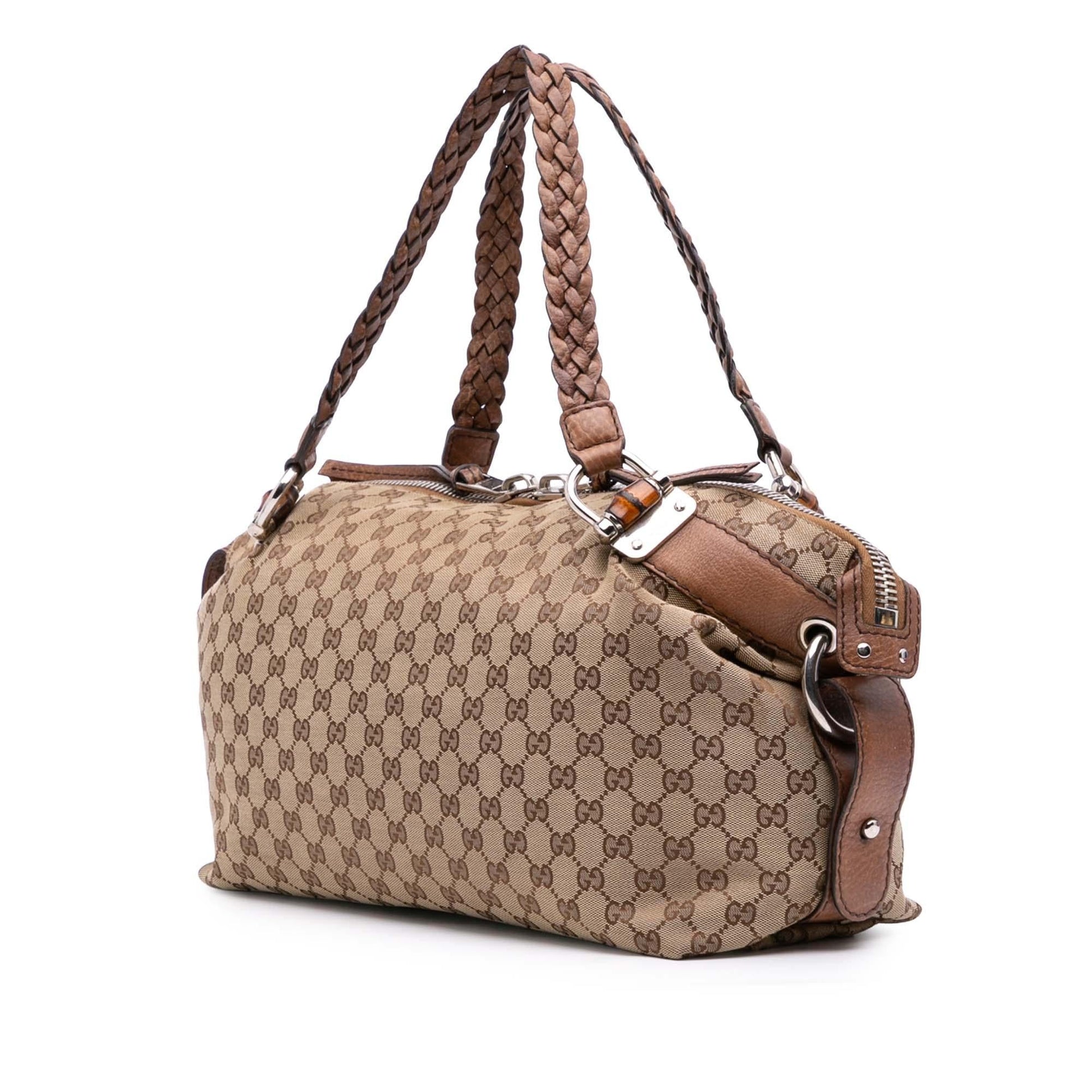 Gucci GG Bamboo Bar Canvas Medium Tote Bag Tote 6