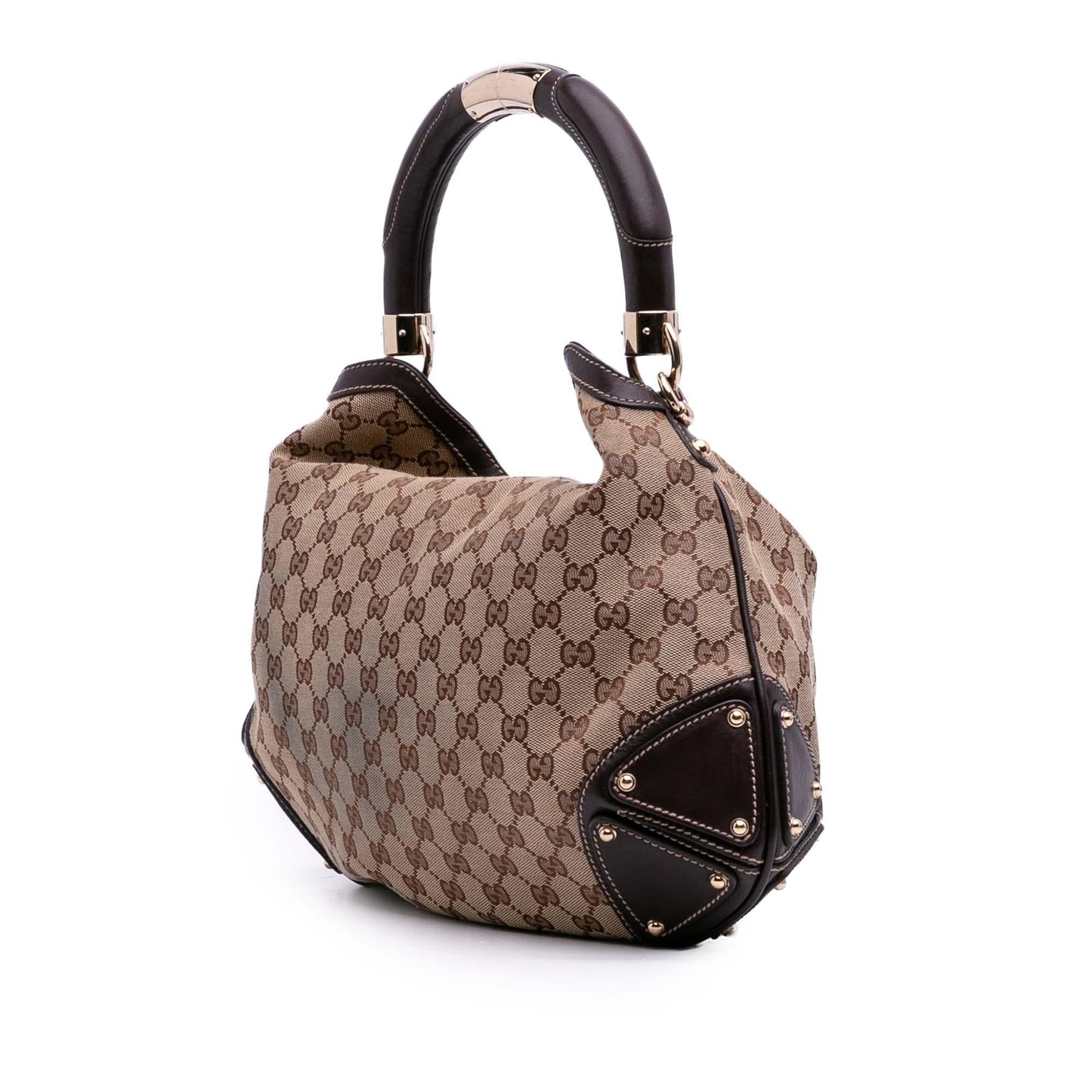 Gucci GG Bamboo Indy Canvas Medium Shoulder Bag Hobo 2