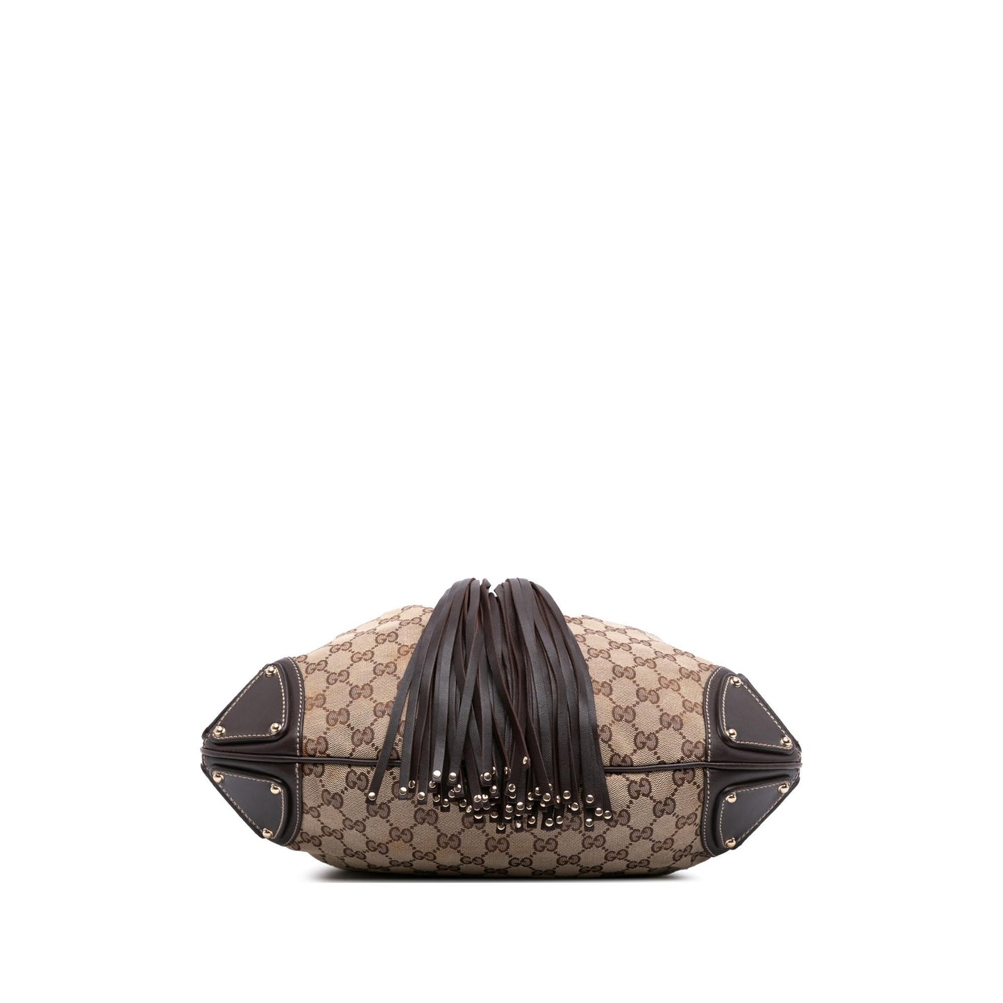 Gucci GG Bamboo Indy Canvas Medium Shoulder Bag Hobo 3