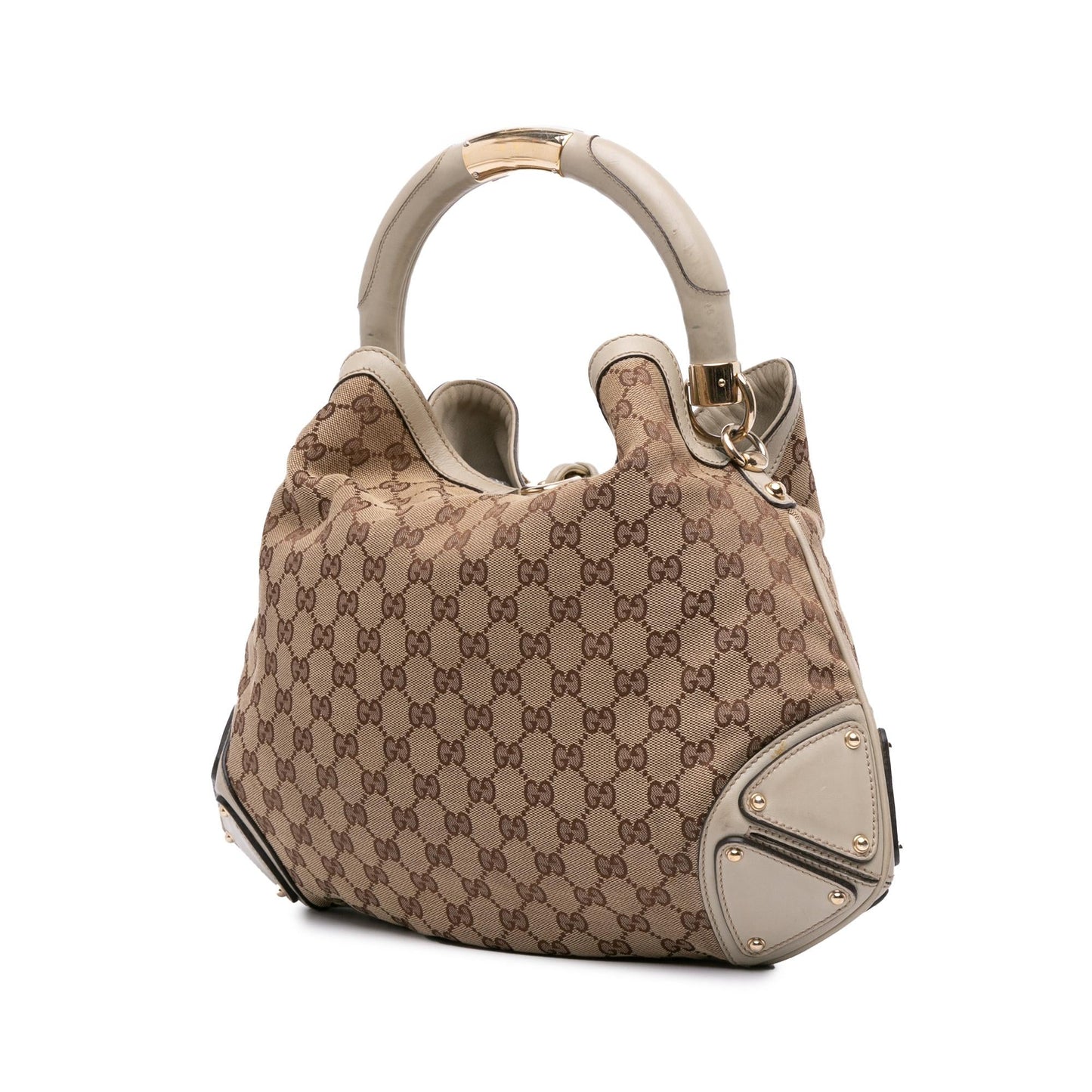 Gucci GG Bamboo Indy Canvas Medium Shoulder Bag