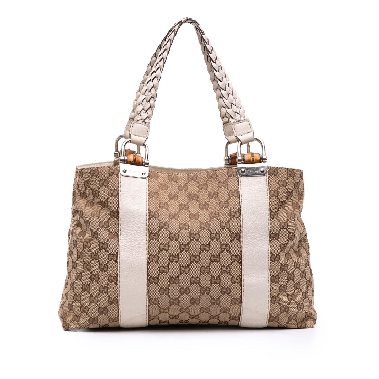 Gucci GG Bamboo Libeccio Canvas Medium Tote Bag Tote 4