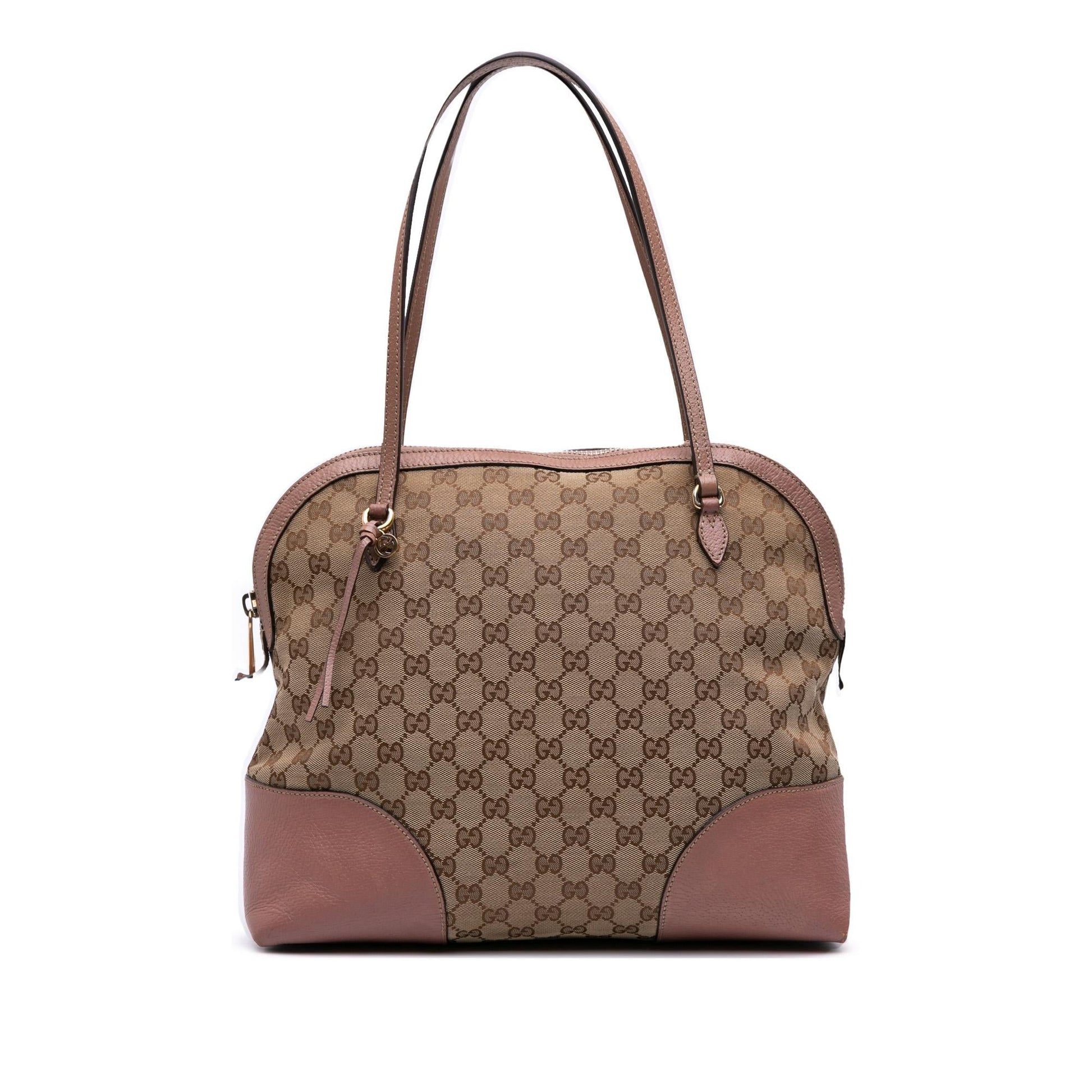 Gucci GG Bree Dome Canvas Brown Medium Tote Bag
