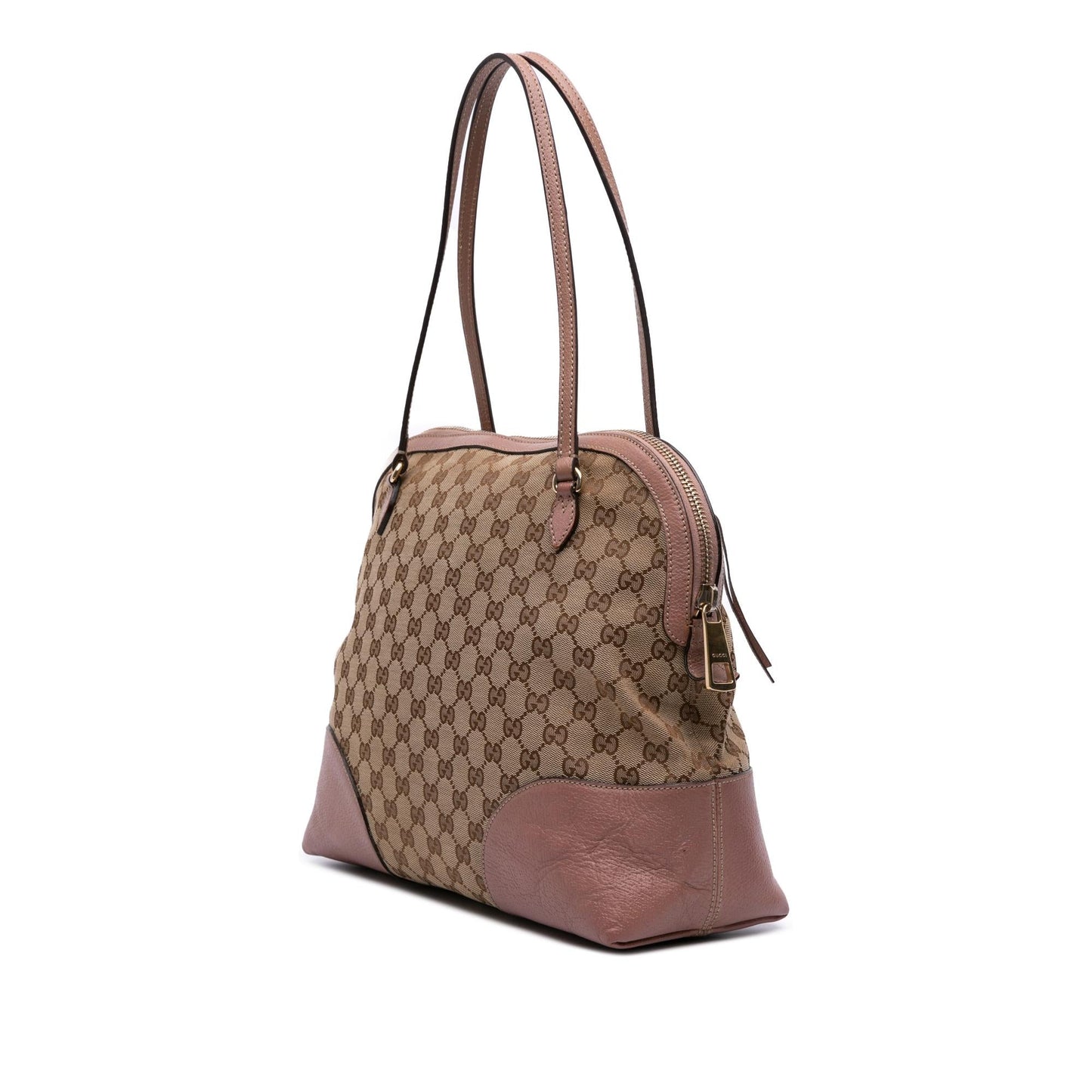 Gucci GG Bree Dome Canvas Brown Medium Tote Bag