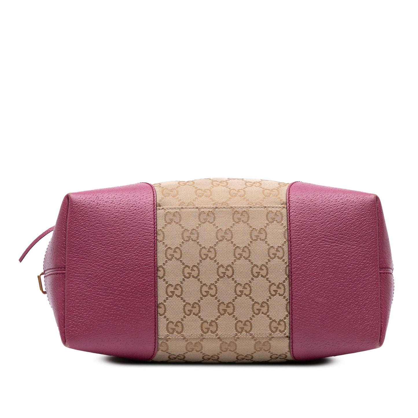 Gucci GG Bree Canvas Calf Brown Pink Satchel Bag Satchel 1