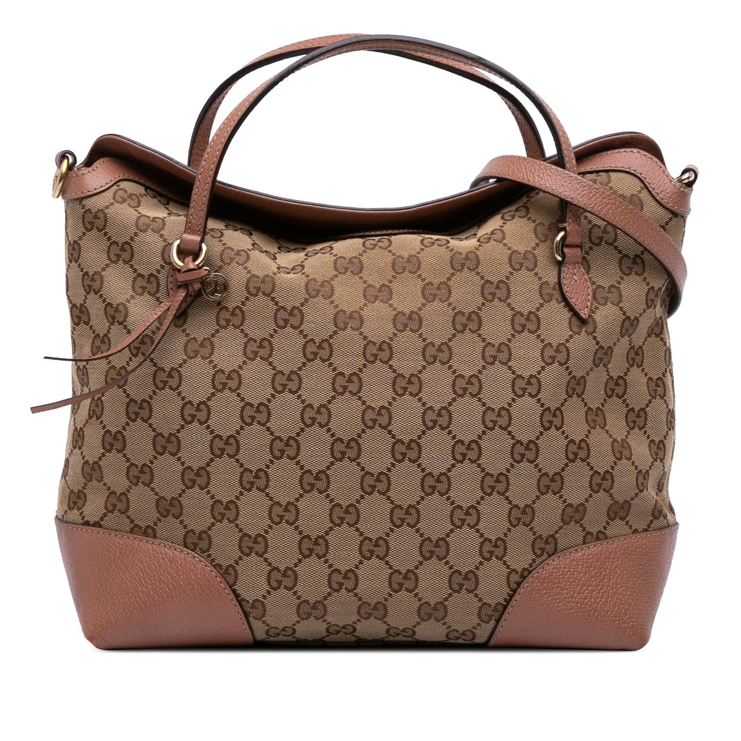 Gucci GG Bree Canvas Brown Medium Satchel Bag