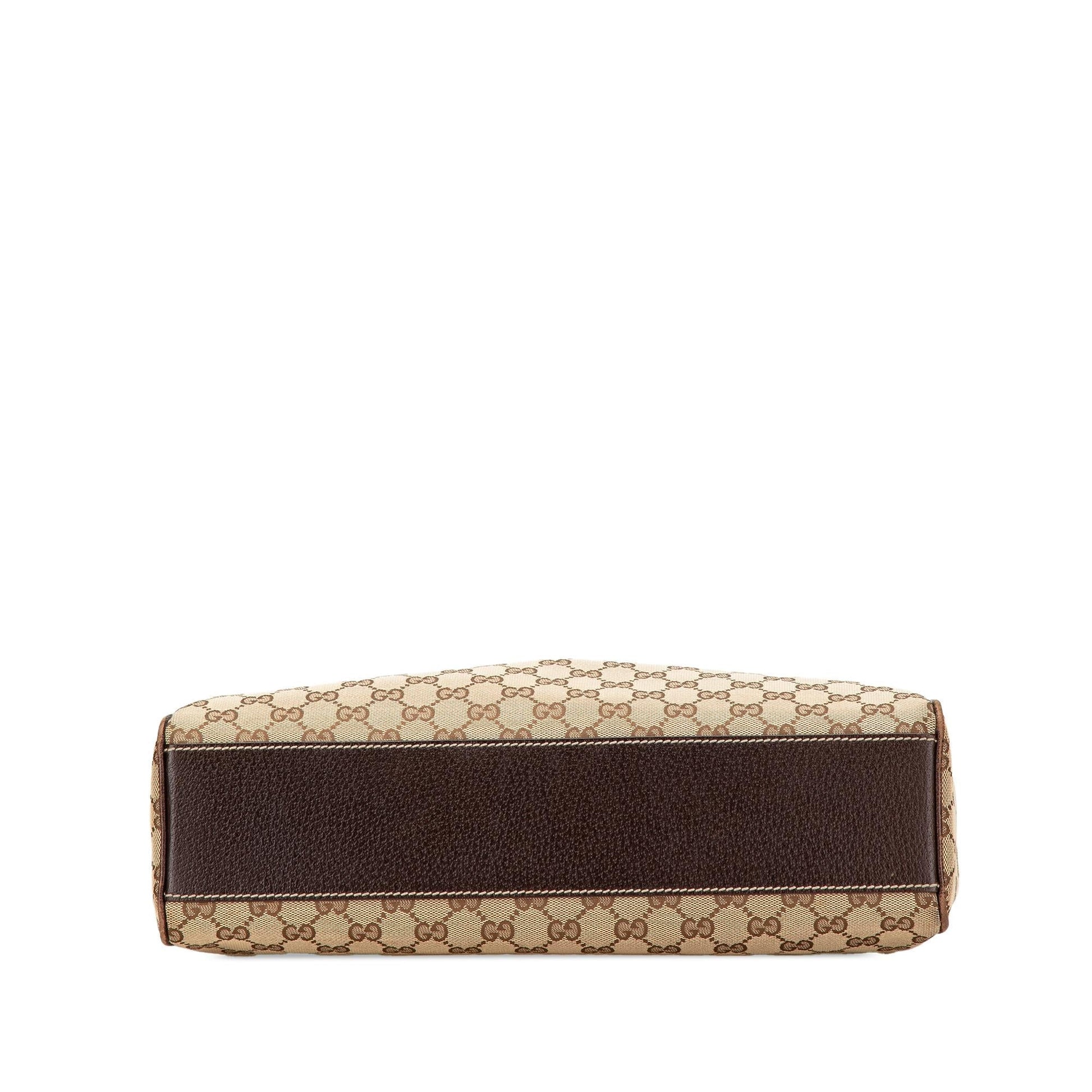 Gucci GG Charmy Canvas Calf Brown Medium Shoulder Bag