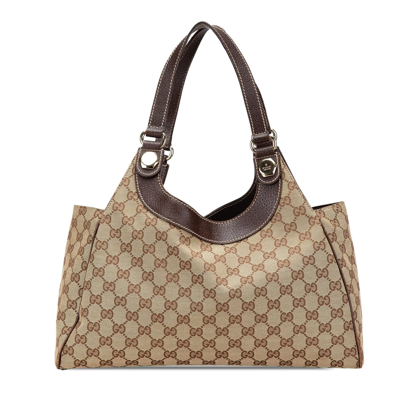 Gucci GG Charmy Canvas Calf Brown Medium Shoulder Bag