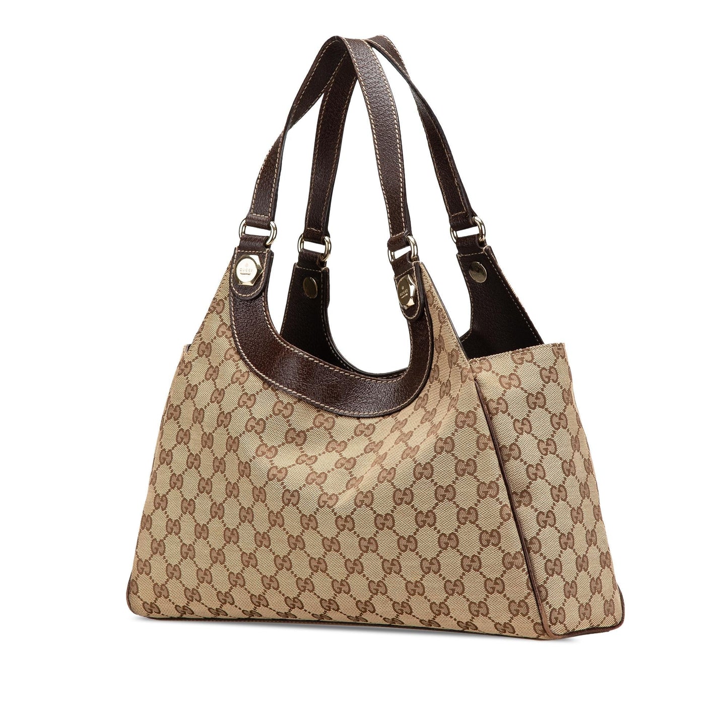 Gucci GG Charmy Canvas Calf Brown Medium Shoulder Bag