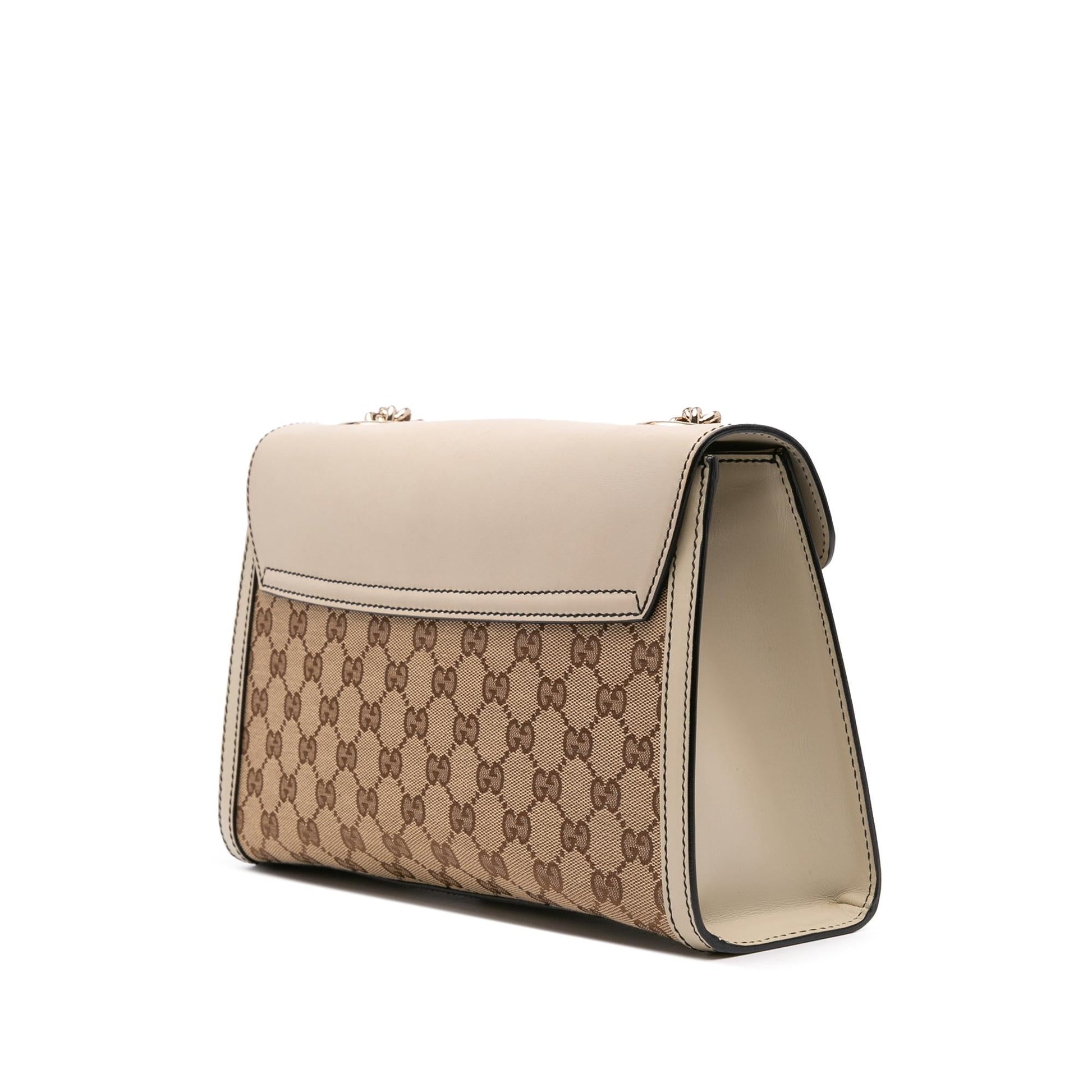 Gucci GG Emily Canvas Calf White Brown Shoulder Bag Bag 1