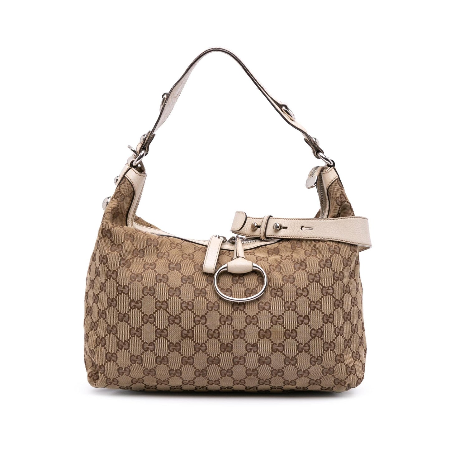 Gucci GG Icon Bit Canvas Medium Travel Bag Bit Satchel
