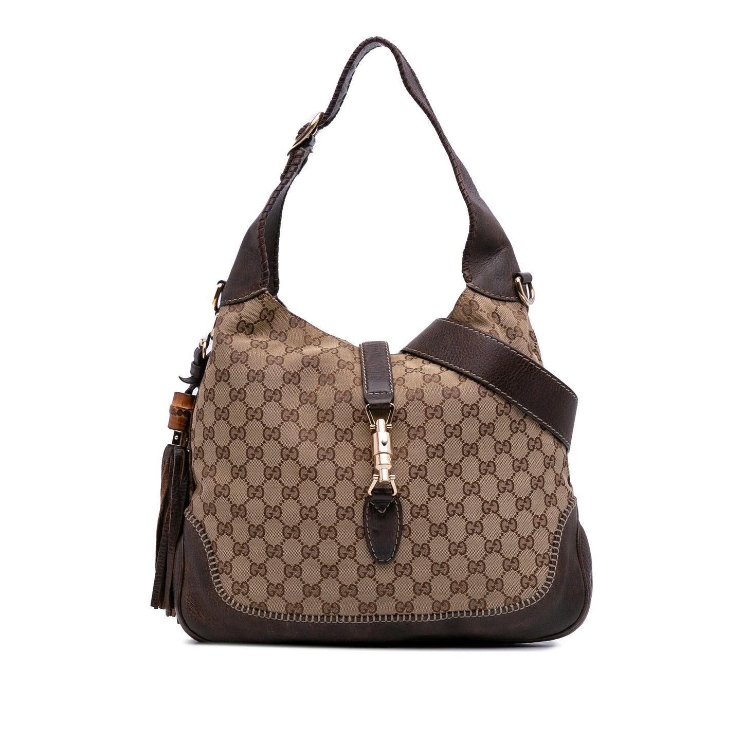 Gucci GG New Jackie Canvas Medium Travel Bag Jackie Satchel