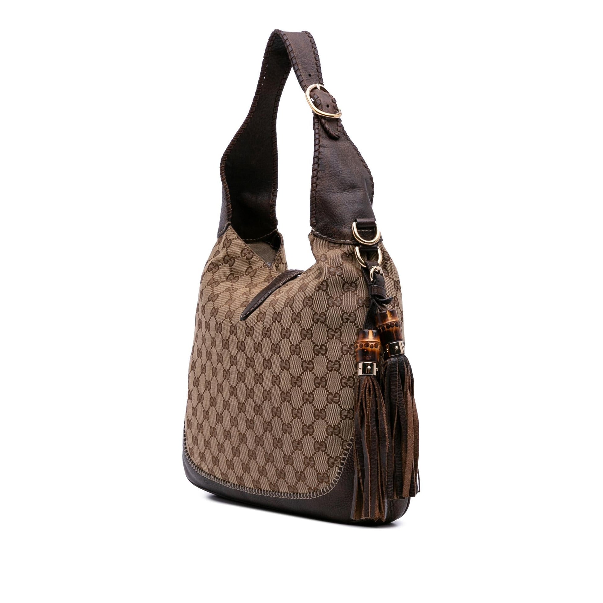 Gucci GG New Jackie Canvas Medium Travel Bag Jackie Satchel