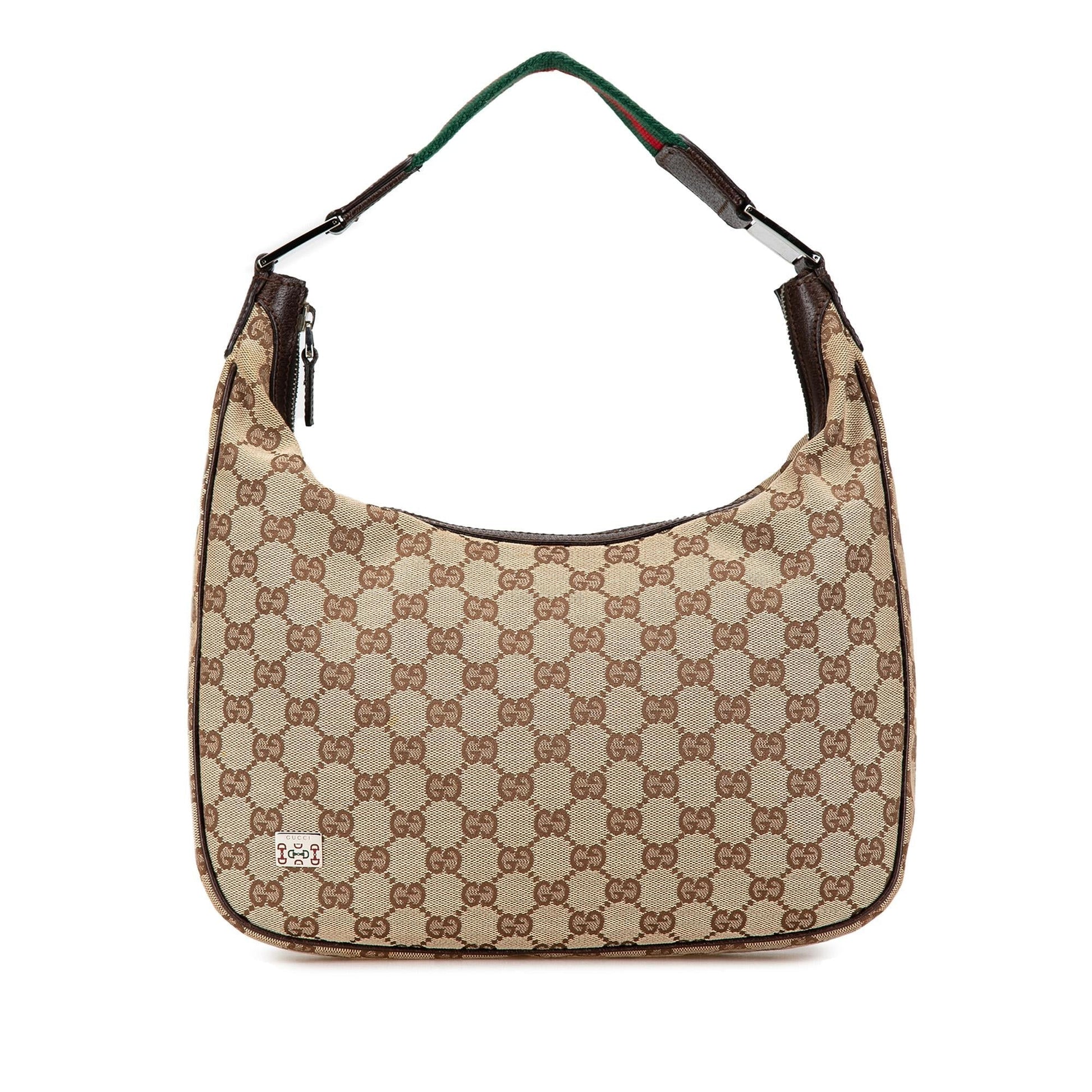 Gucci GG Pop Canvas Calf Brown Medium Shoulder Bag