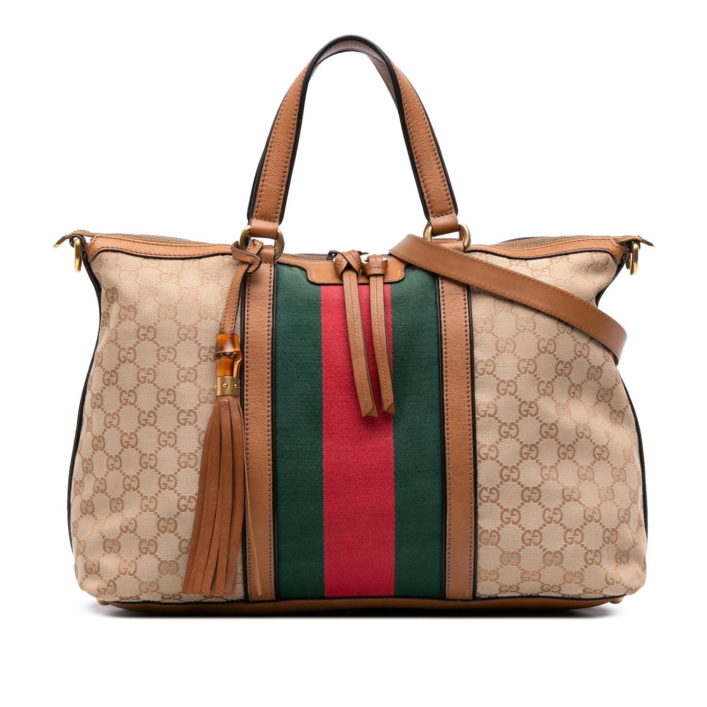 Gucci GG Rania Canvas Medium Top Handle Travel Bag