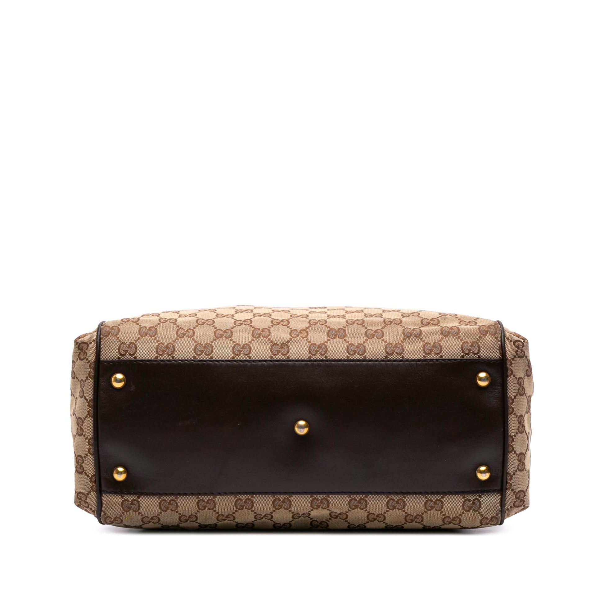 Gucci GG Scarlett Canvas Calf Brown Medium Satchel Bag Satchel 1
