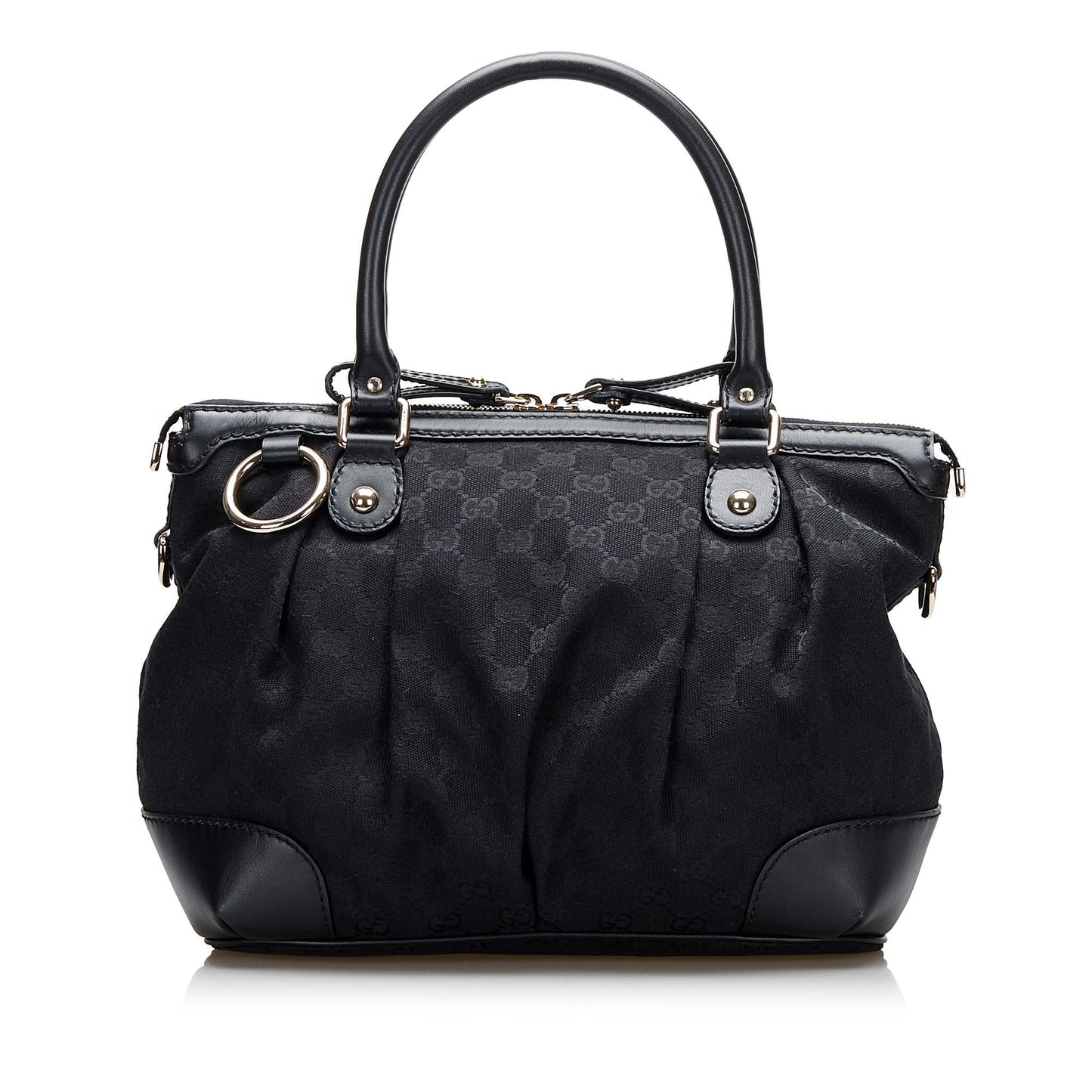 Gucci GG Sukey SHG-jijx71 Canvas Black Medium Satchel Bag