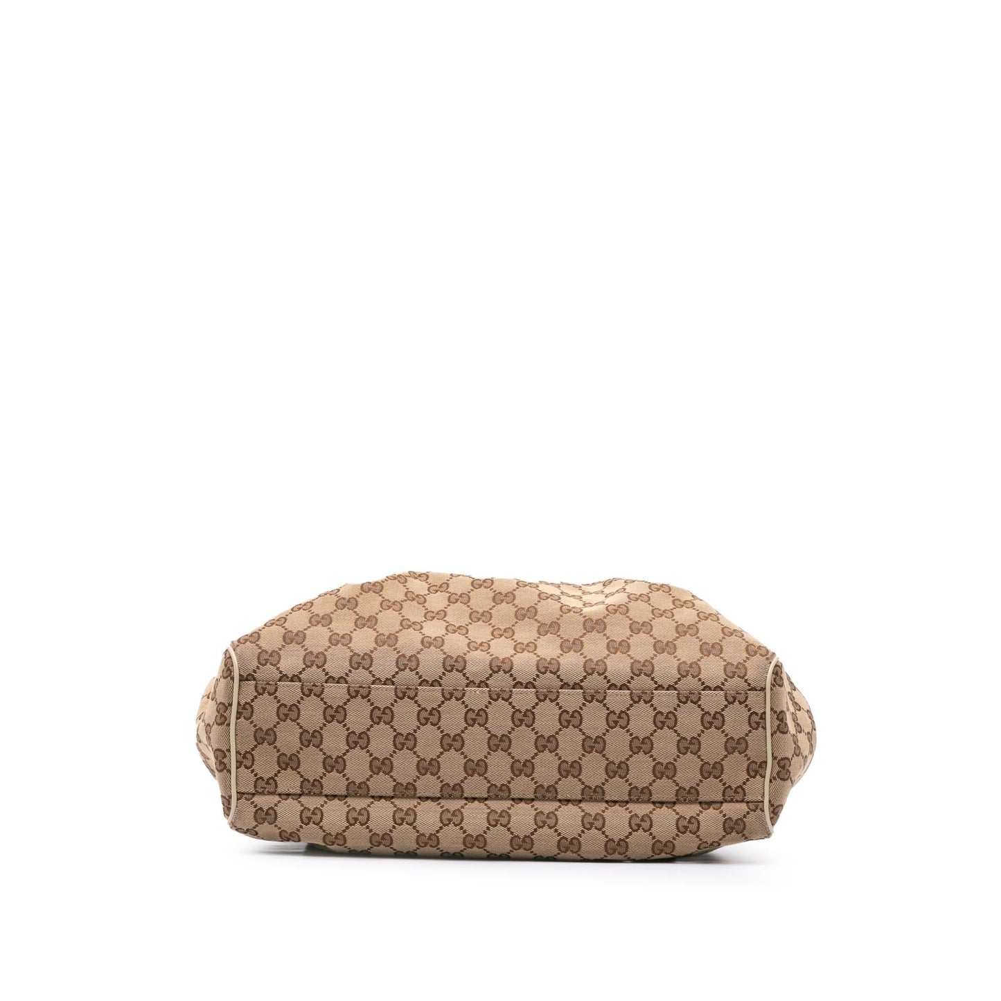 Gucci GG Sukey Canvas Calf White Brown Tote Bag 3