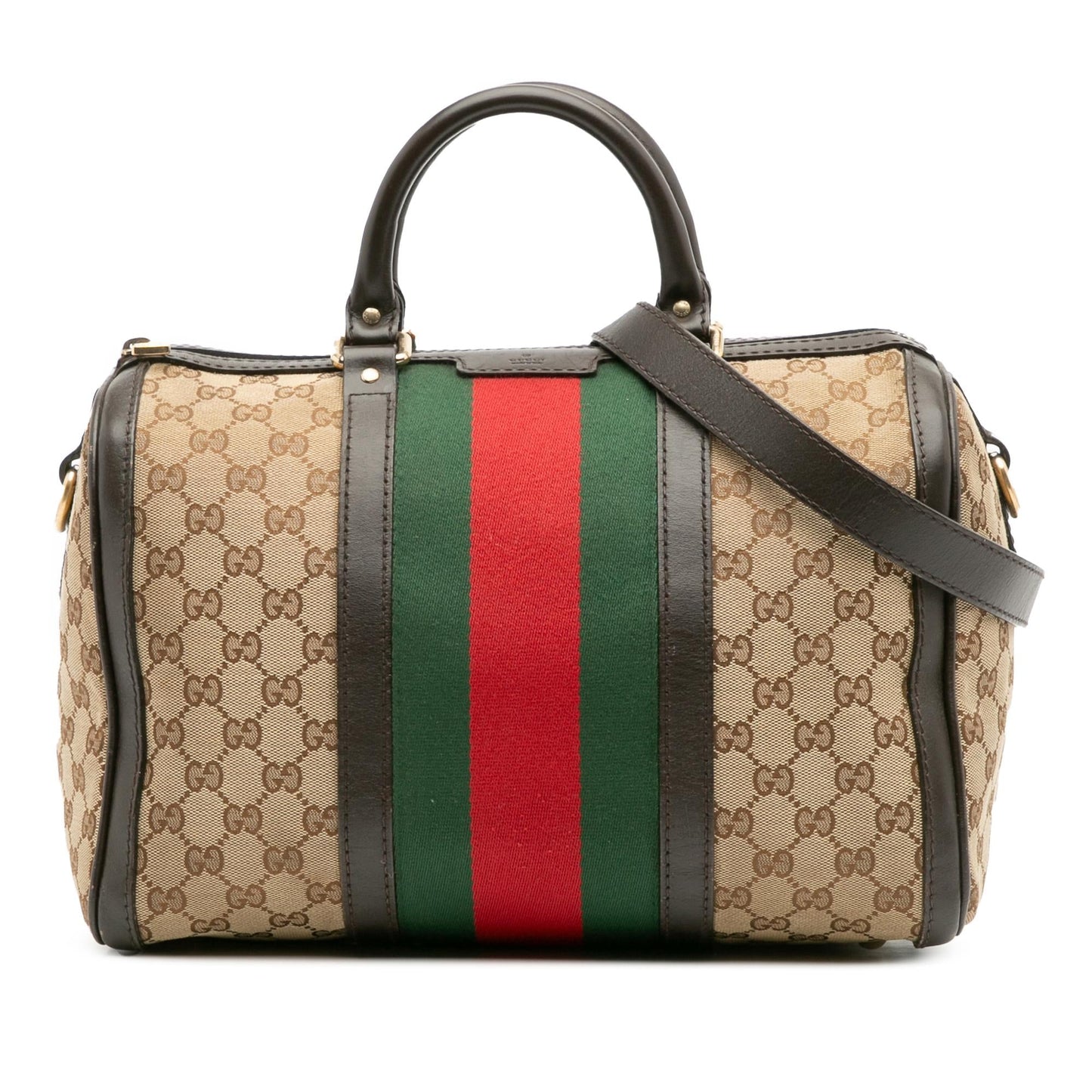 Gucci GG Web Joy Boston Canvas Medium Travel Bag