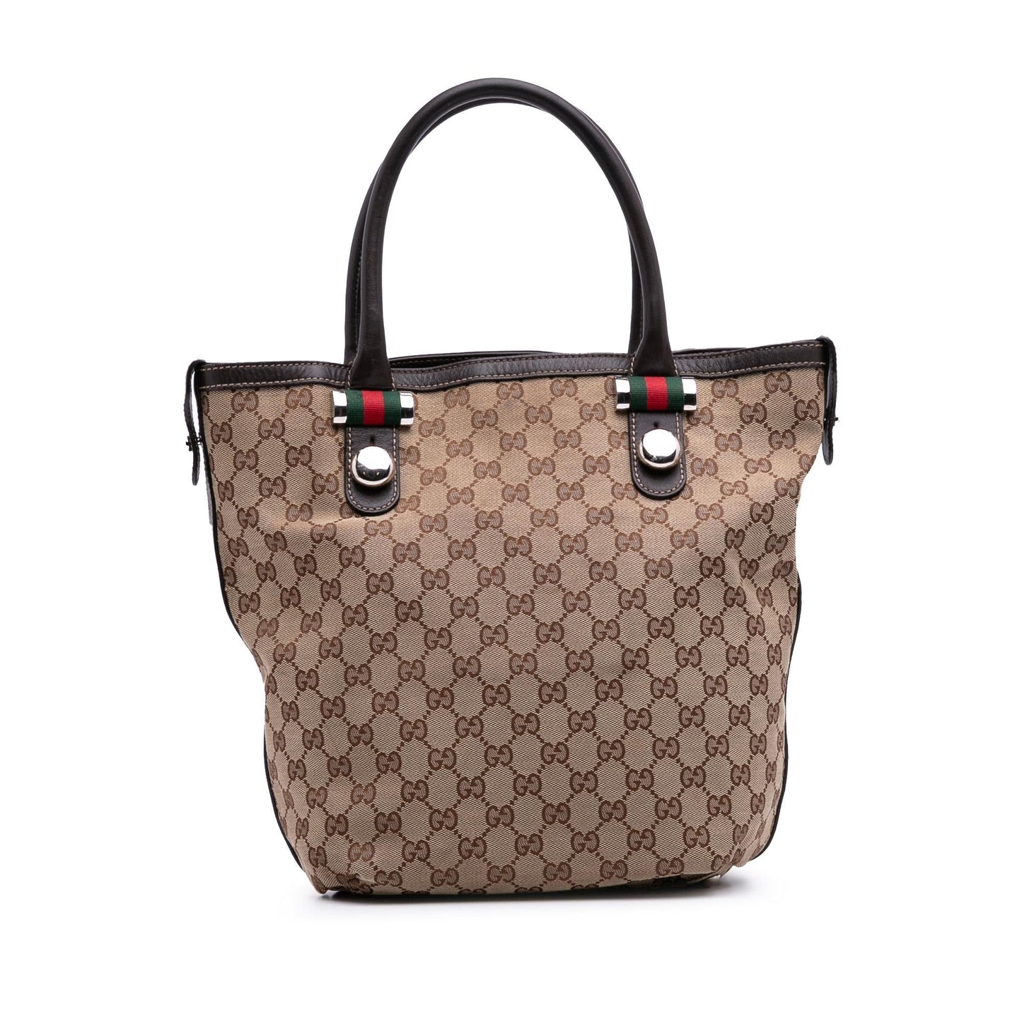 Gucci GG Web Match Ball Canvas Medium Tote Bag