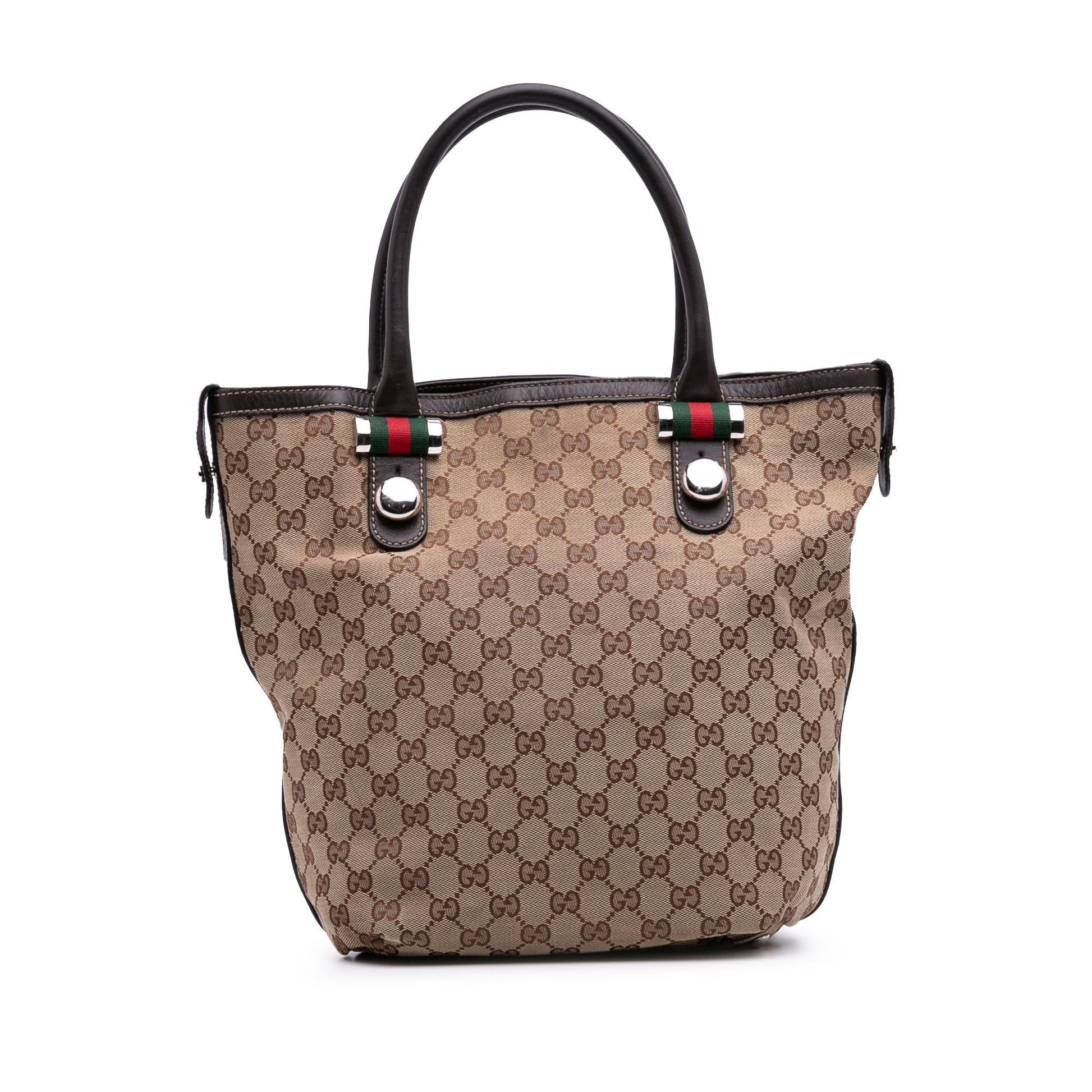 Gucci GG Web Match Ball Canvas Medium Tote Bag
