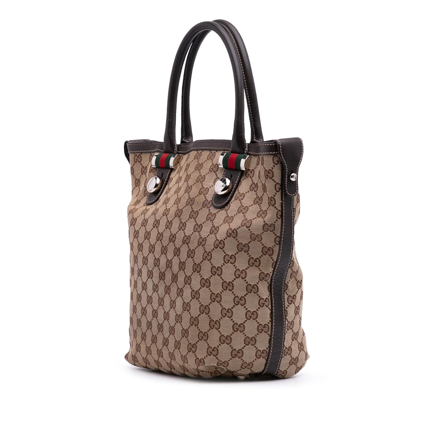 Gucci GG Web Match Ball Canvas Medium Tote Bag