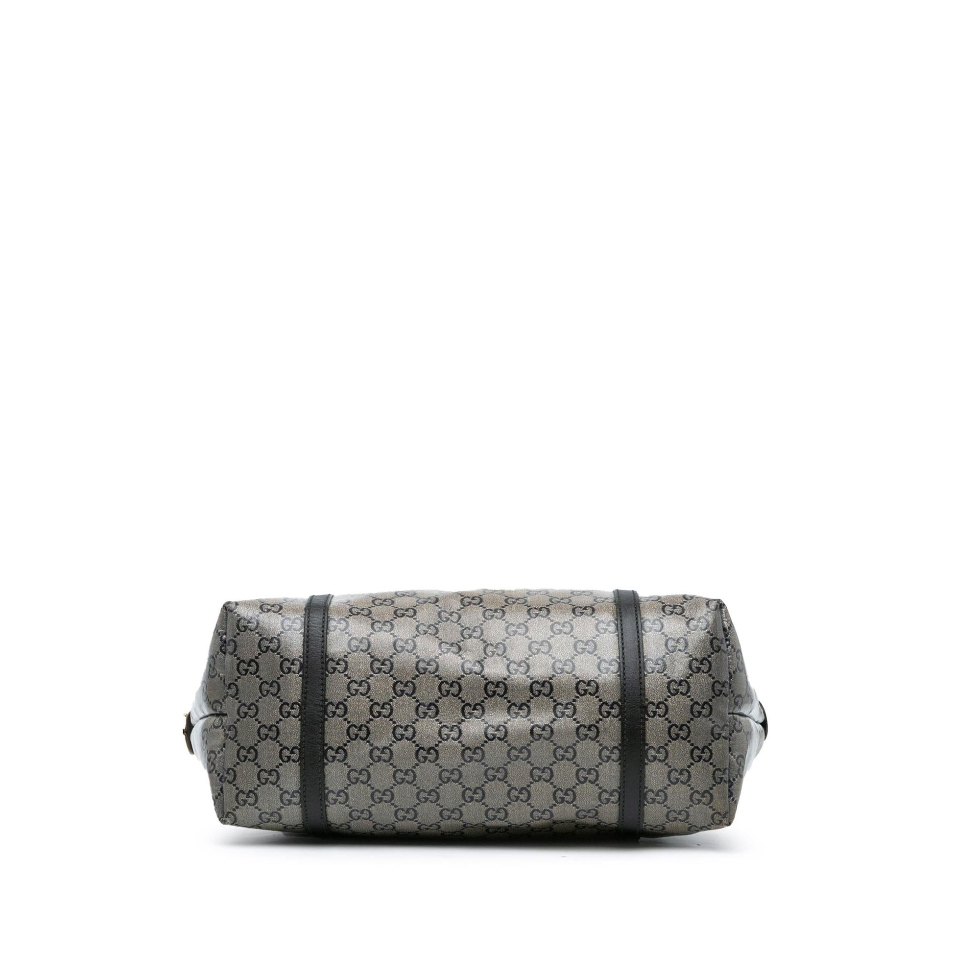 Gucci GG Crystal Joy Canvas Calf Brown Medium Tote Bag