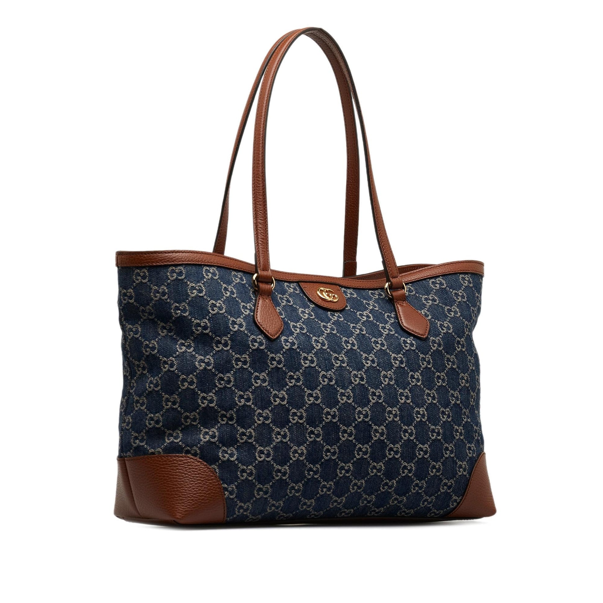 Gucci GG Ophidia Shopping SHG-60iLA3 Denim Blue Medium Tote Bag