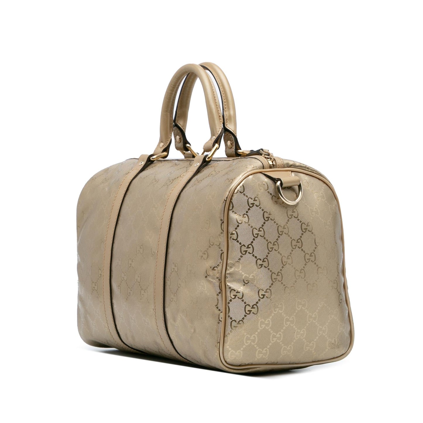 Gucci GG Imprime Joy Boston Canvas Gold Medium Satchel Bag