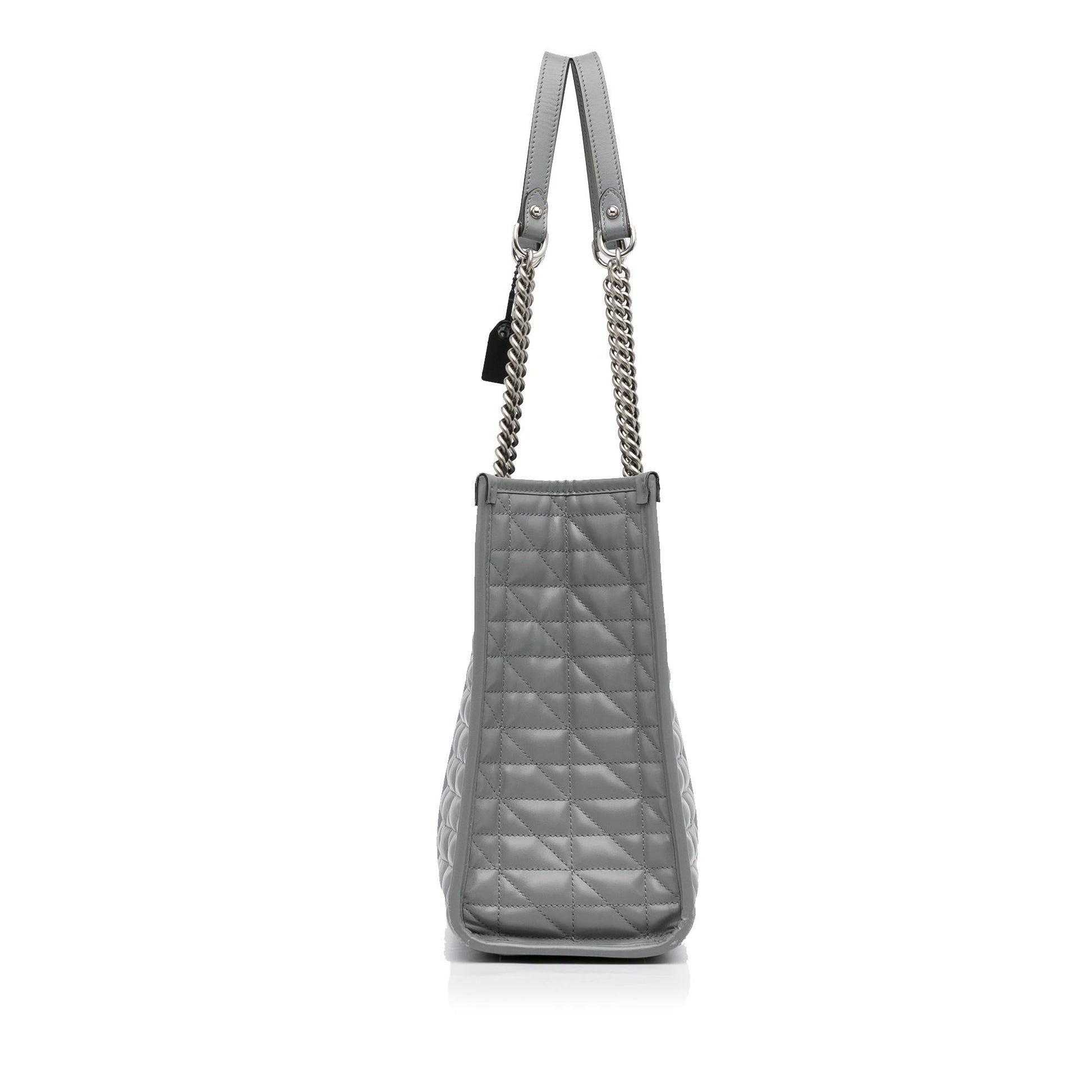 Gucci GG Marmont Aria SHG-GWuMn4 Calf Grey Medium Tote Bag