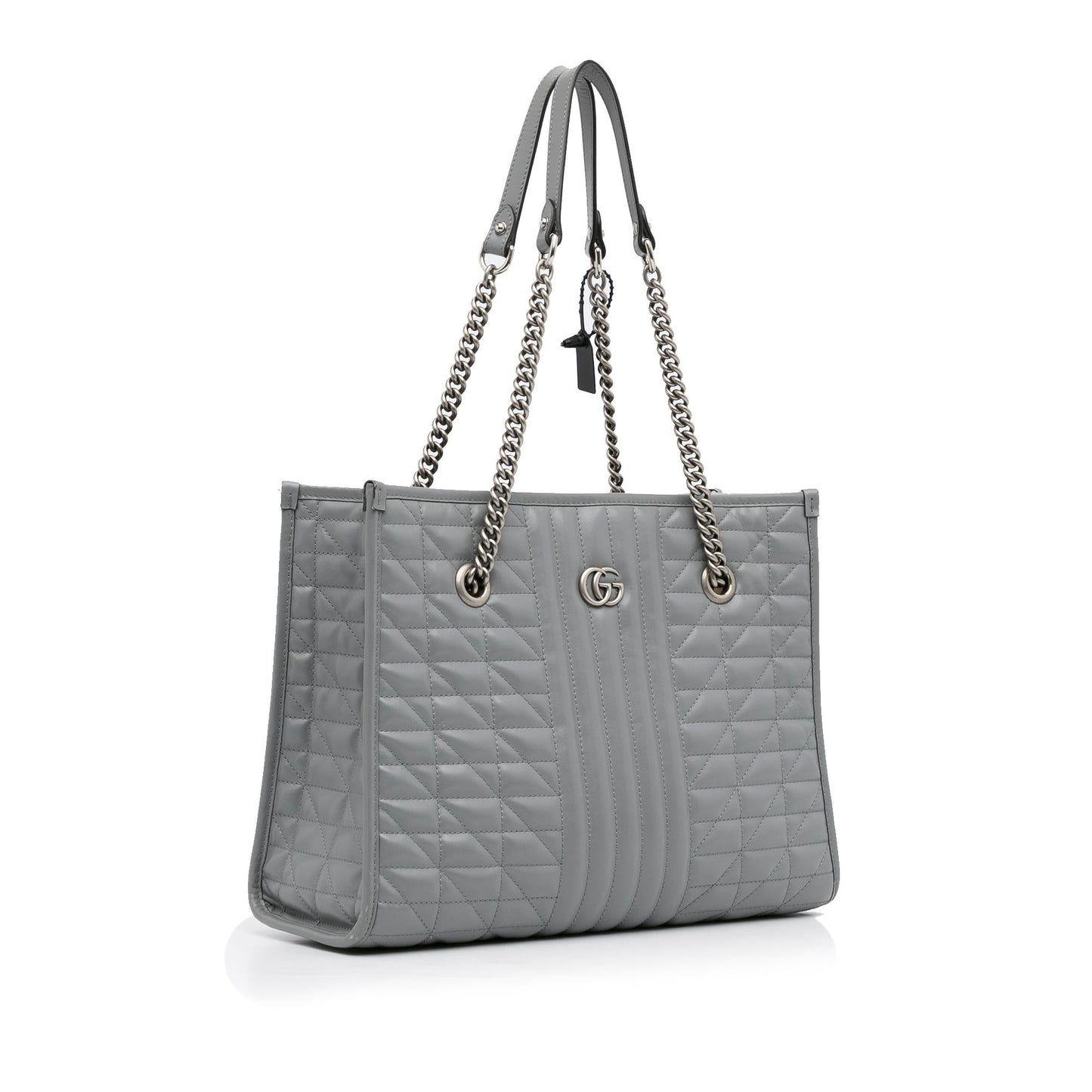Gucci GG Marmont Aria SHG-GWuMn4 Calf Grey Medium Tote Bag