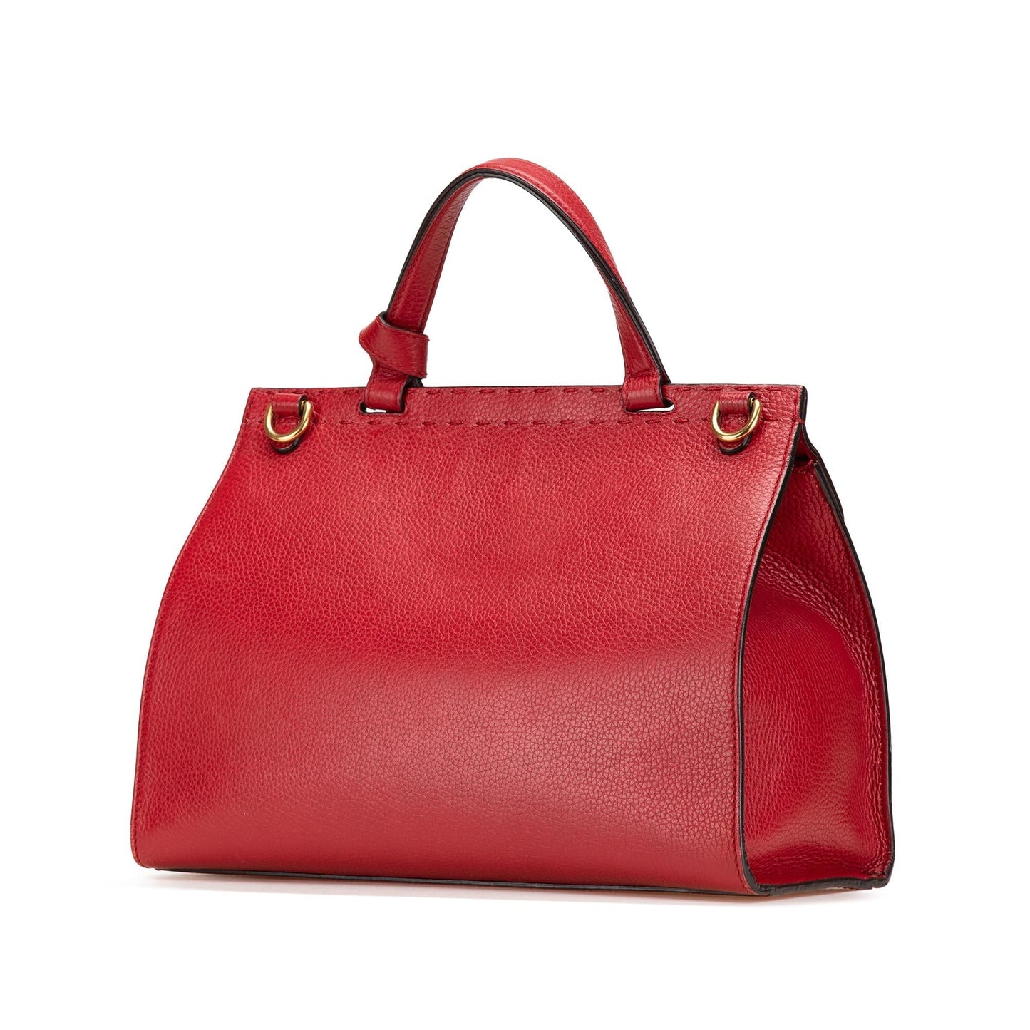 Gucci GG Marmont Grained Top Handle Leather Calf Red Medium Satchel Bag