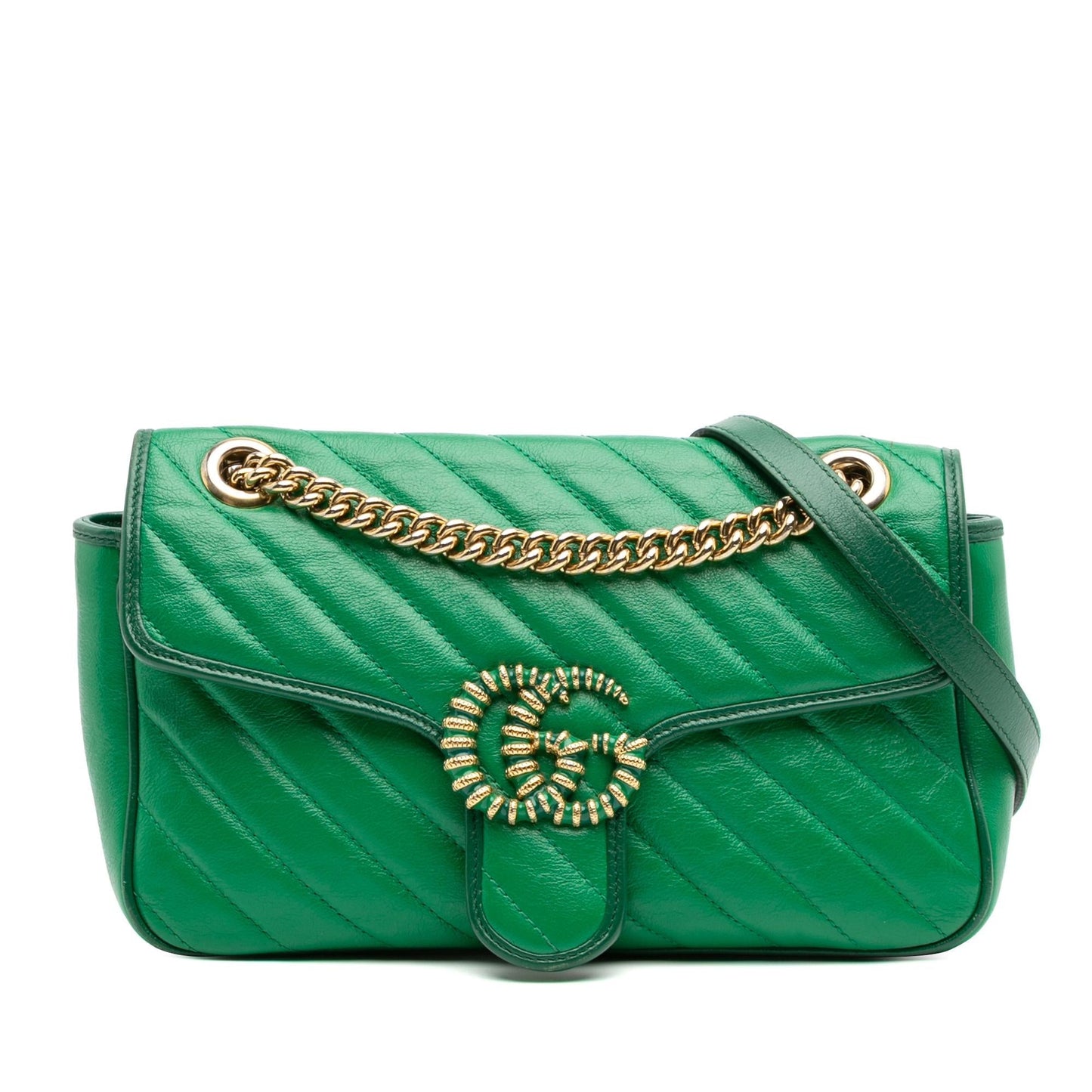 Gucci GG Marmont Diagonal Torchon Matelasse Leather Medium Shoulder Bag
