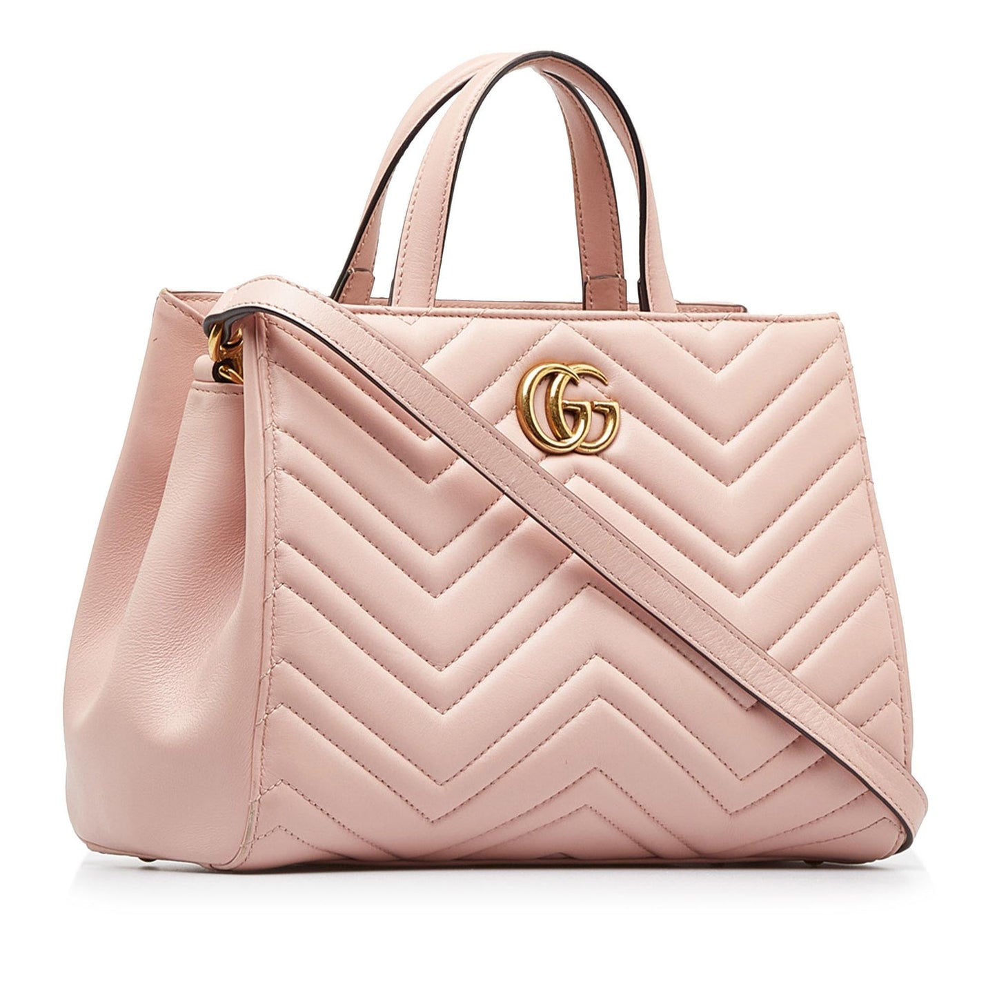 Gucci GG Marmont SHG-ogkbtd Matelasse Calf Pink Medium Tote Bag