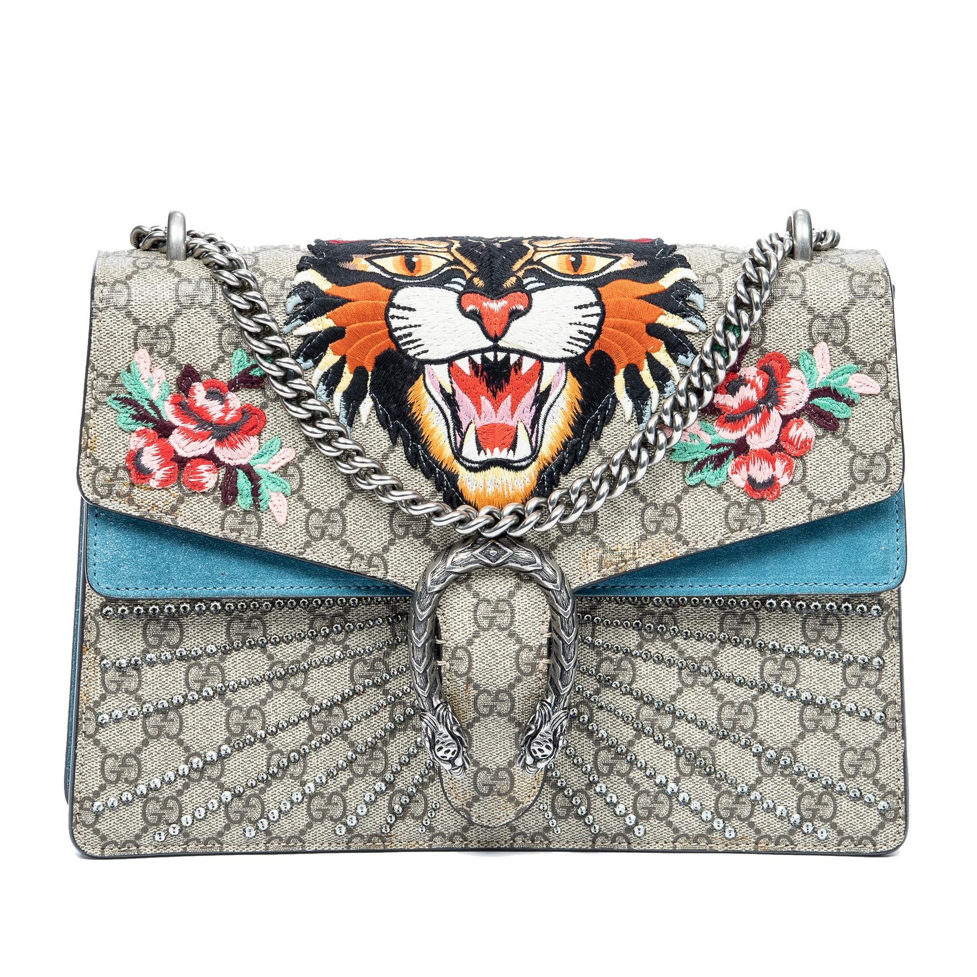 Gucci GG Supreme Angry Cat Dionysus Canvas Brown Medium Shoulder Bag