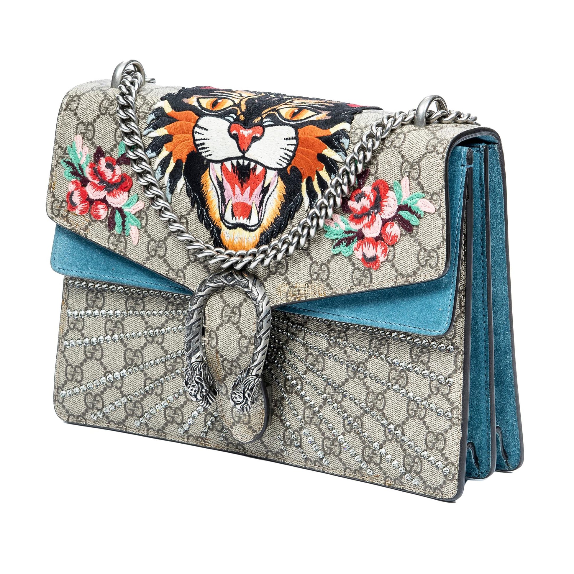 Gucci GG Supreme Angry Cat Dionysus Canvas Brown Medium Shoulder Bag