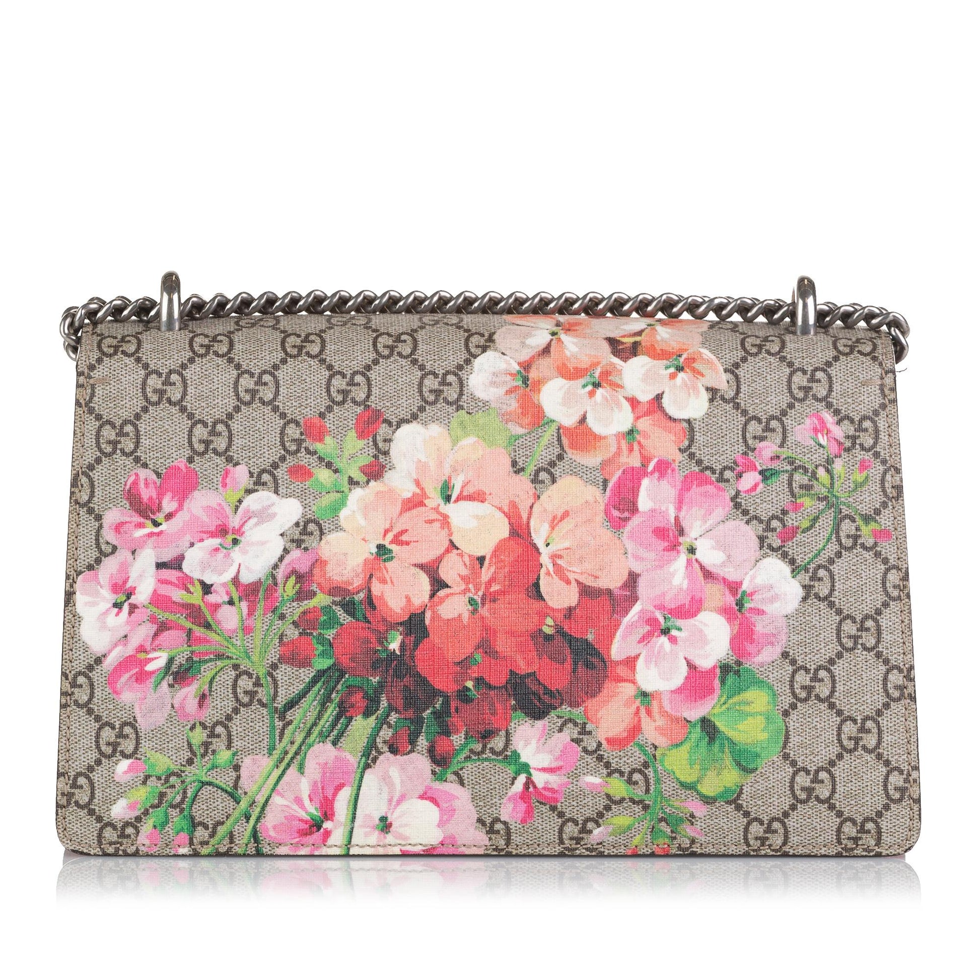 Gucci GG Supreme Blooms Dionysus SHG-g03XFv Canvas Brown Medium Shoulder Bag