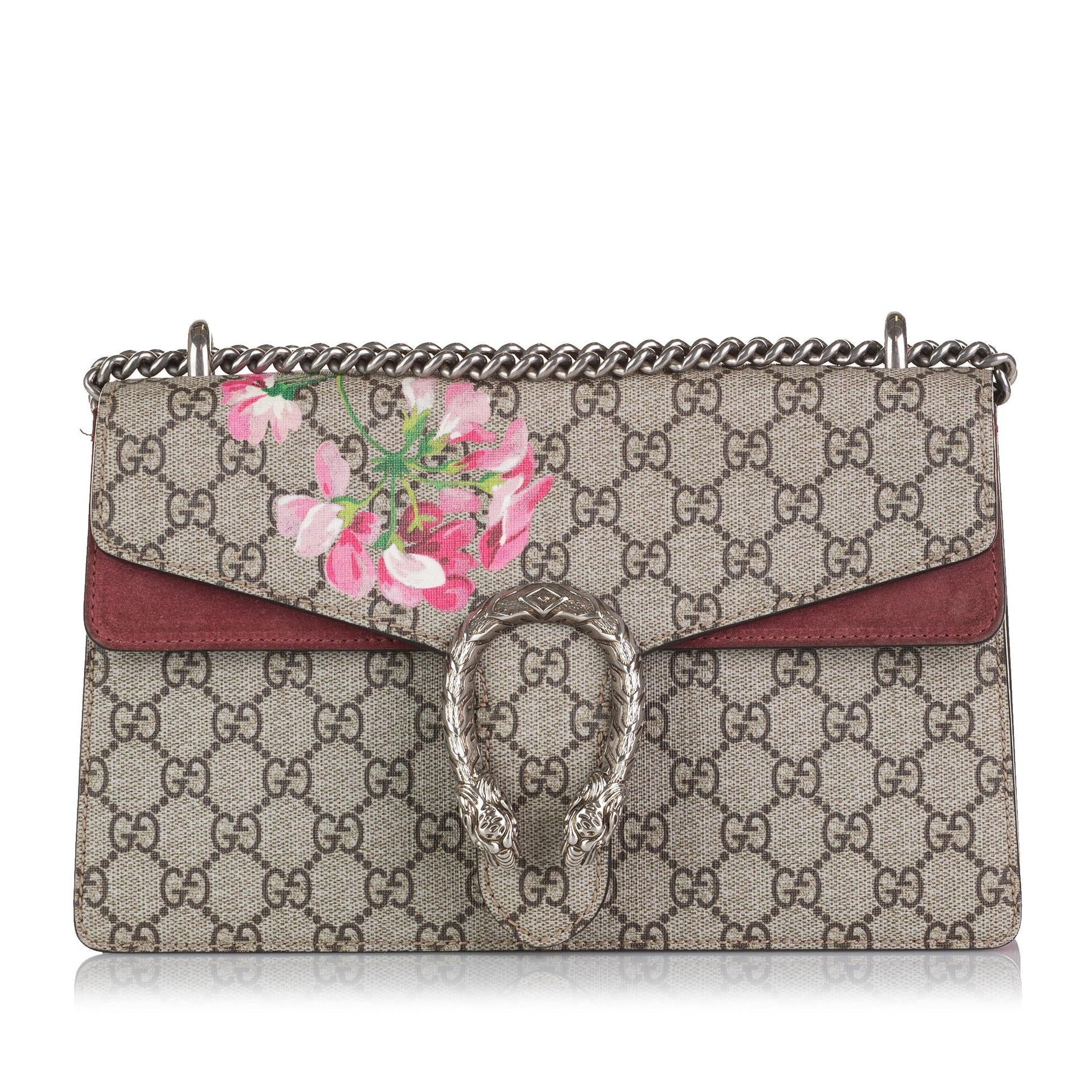 Gucci GG Supreme Blooms Dionysus SHG-g03XFv Canvas Brown Medium Shoulder Bag