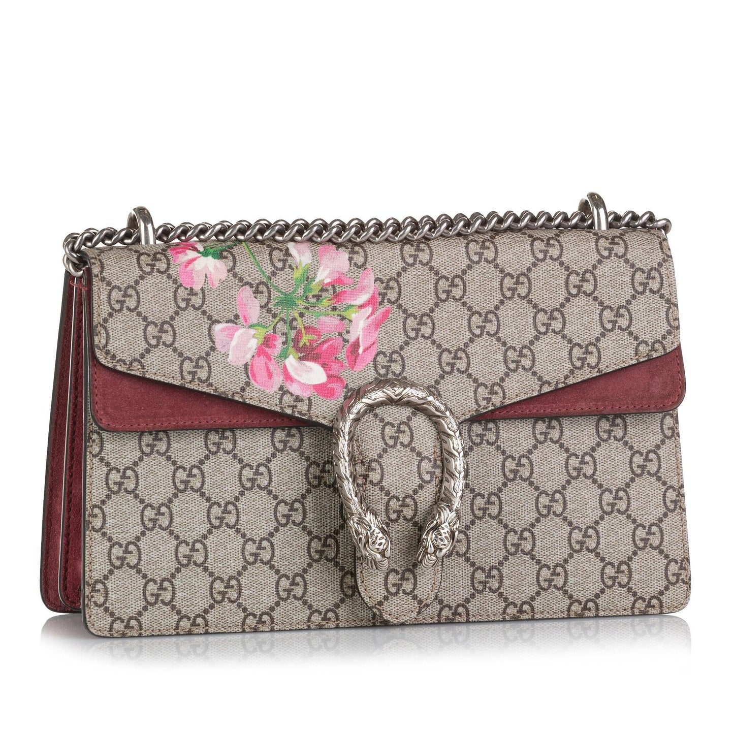 Gucci GG Supreme Blooms Dionysus SHG-g03XFv Canvas Brown Medium Shoulder Bag