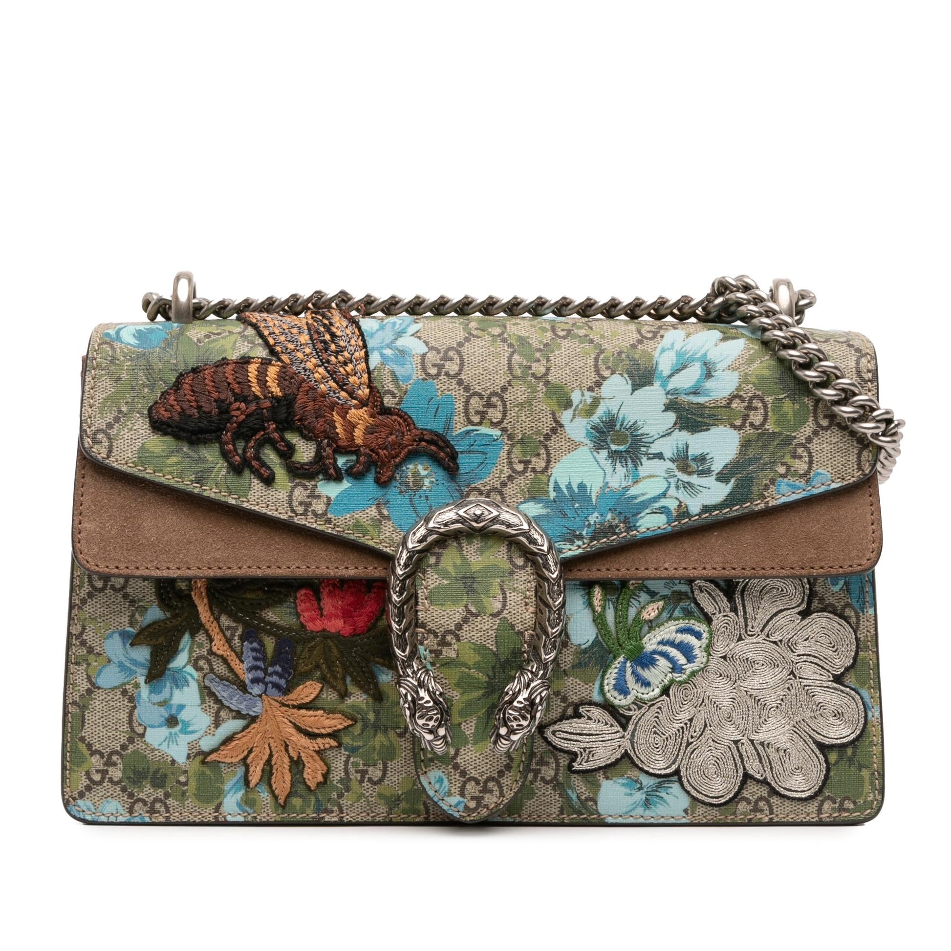 Gucci GG Supreme Blooms Bee Dionysus Medium Shoulder Bag