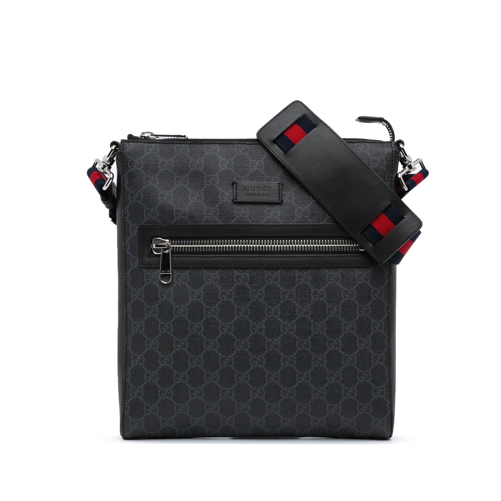 Gucci GG Supreme SHG-f3rHKp Canvas Black Medium Crossbody Bag