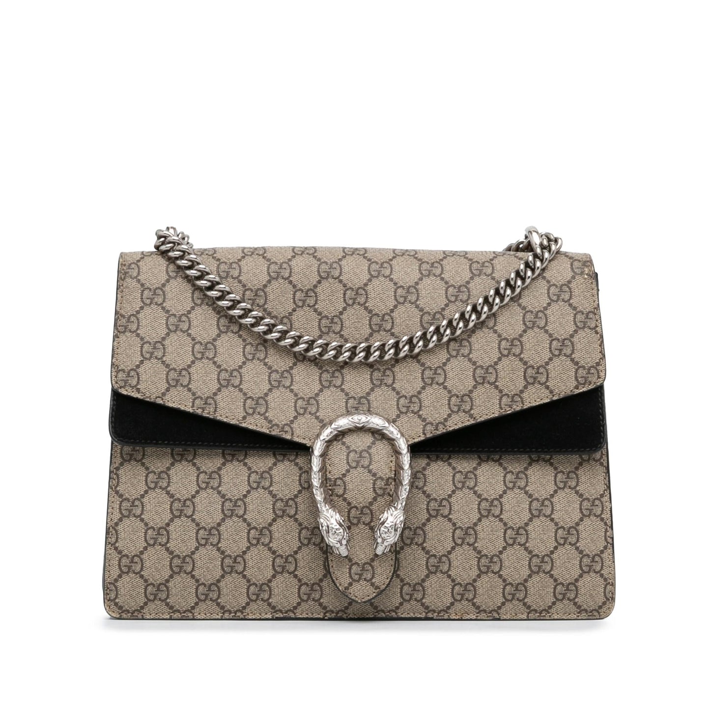 Gucci GG Supreme Dionysus SHG-NJpfES Canvas Calf Black Brown Shoulder Bag